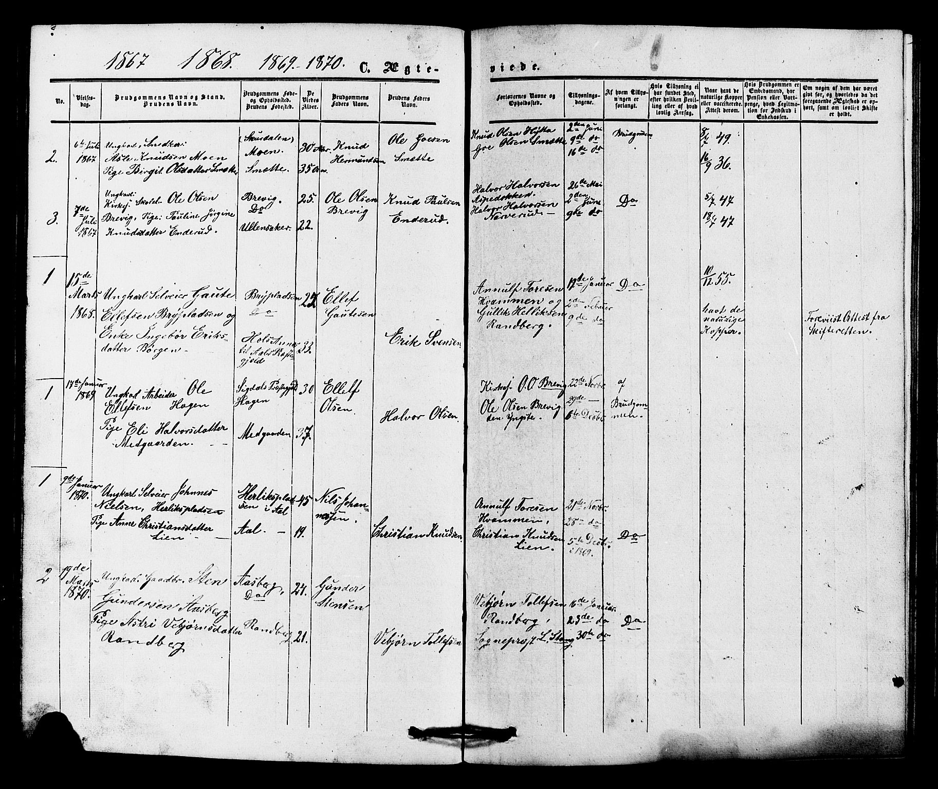 Nore kirkebøker, AV/SAKO-A-238/G/Gc/L0001: Parish register (copy) no. III 1, 1851-1877