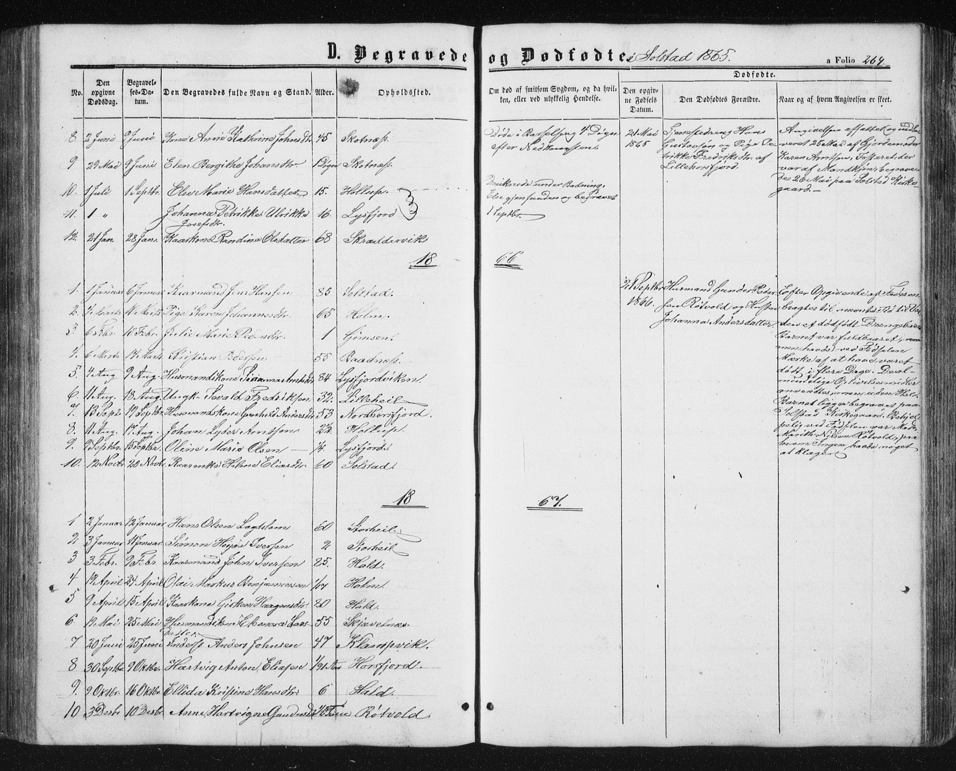 Ministerialprotokoller, klokkerbøker og fødselsregistre - Nordland, AV/SAT-A-1459/810/L0159: Parish register (copy) no. 810C02 /2, 1863-1883, p. 264