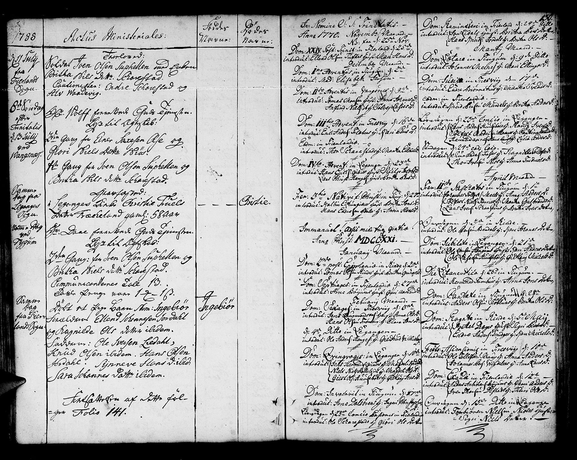 Leikanger sokneprestembete, SAB/A-81001: Parish register (official) no. A 4, 1770-1791, p. 130