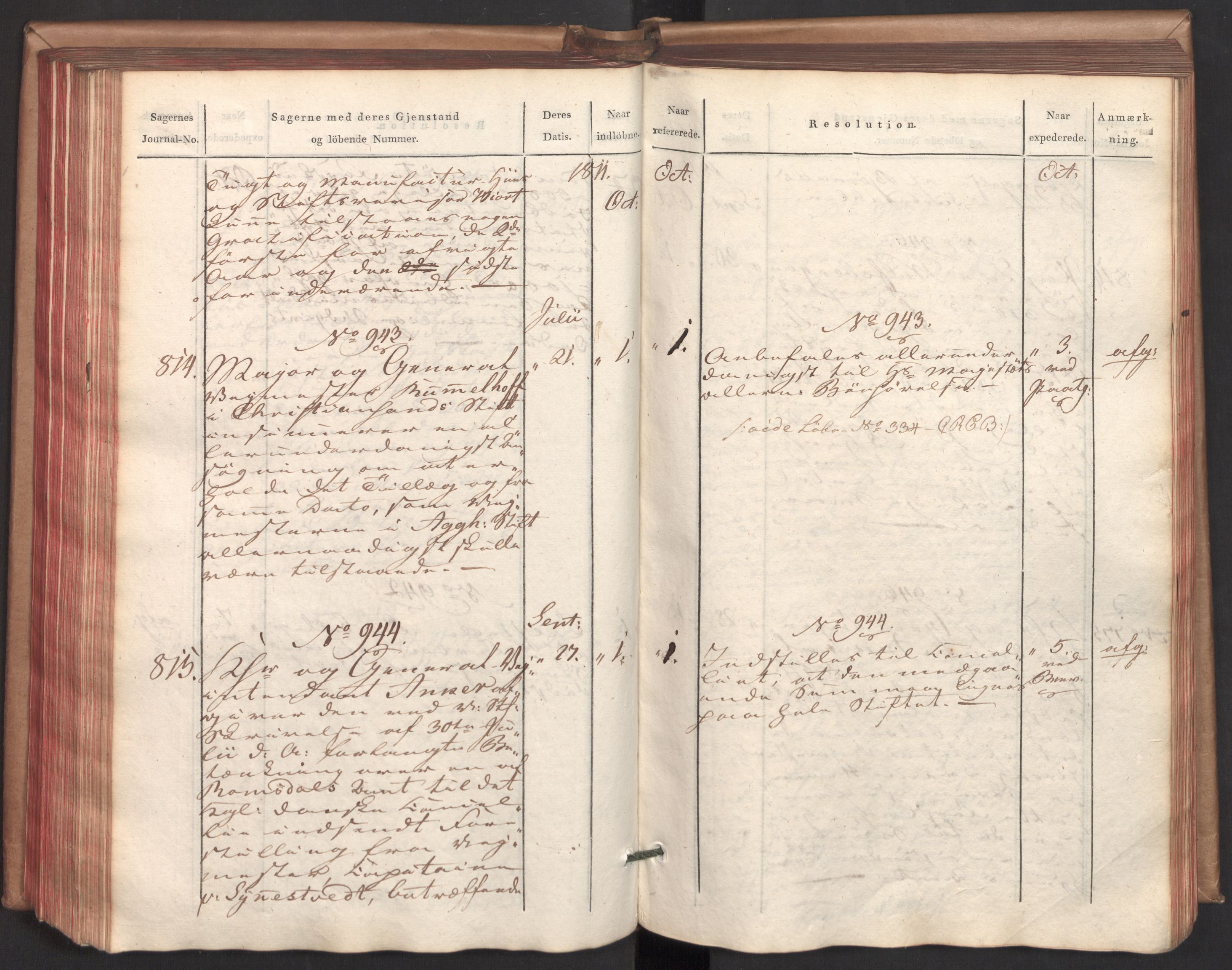 Stattholderembetet 1810-1814, 2. kontor (Kontor B), AV/RA-EA-5432/Ab/L0002: Referatprotokoll,  j.nr. 291-1001,  l.nr. 348-1179, 1811, p. 209