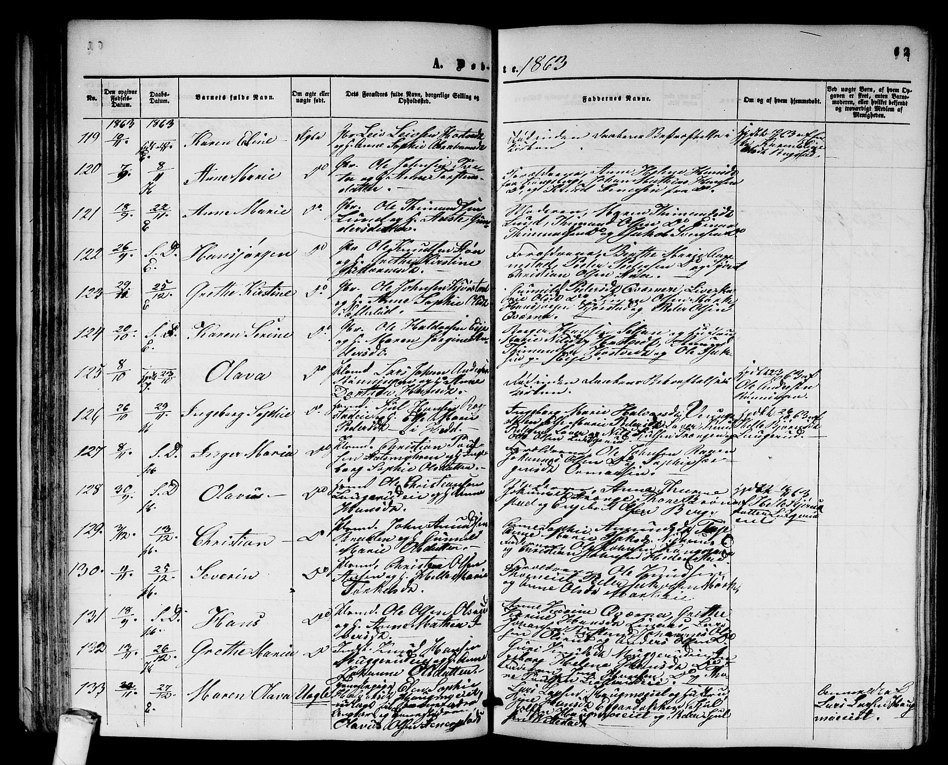 Sandsvær kirkebøker, AV/SAKO-A-244/G/Ga/L0005: Parish register (copy) no. I 5, 1857-1873, p. 62