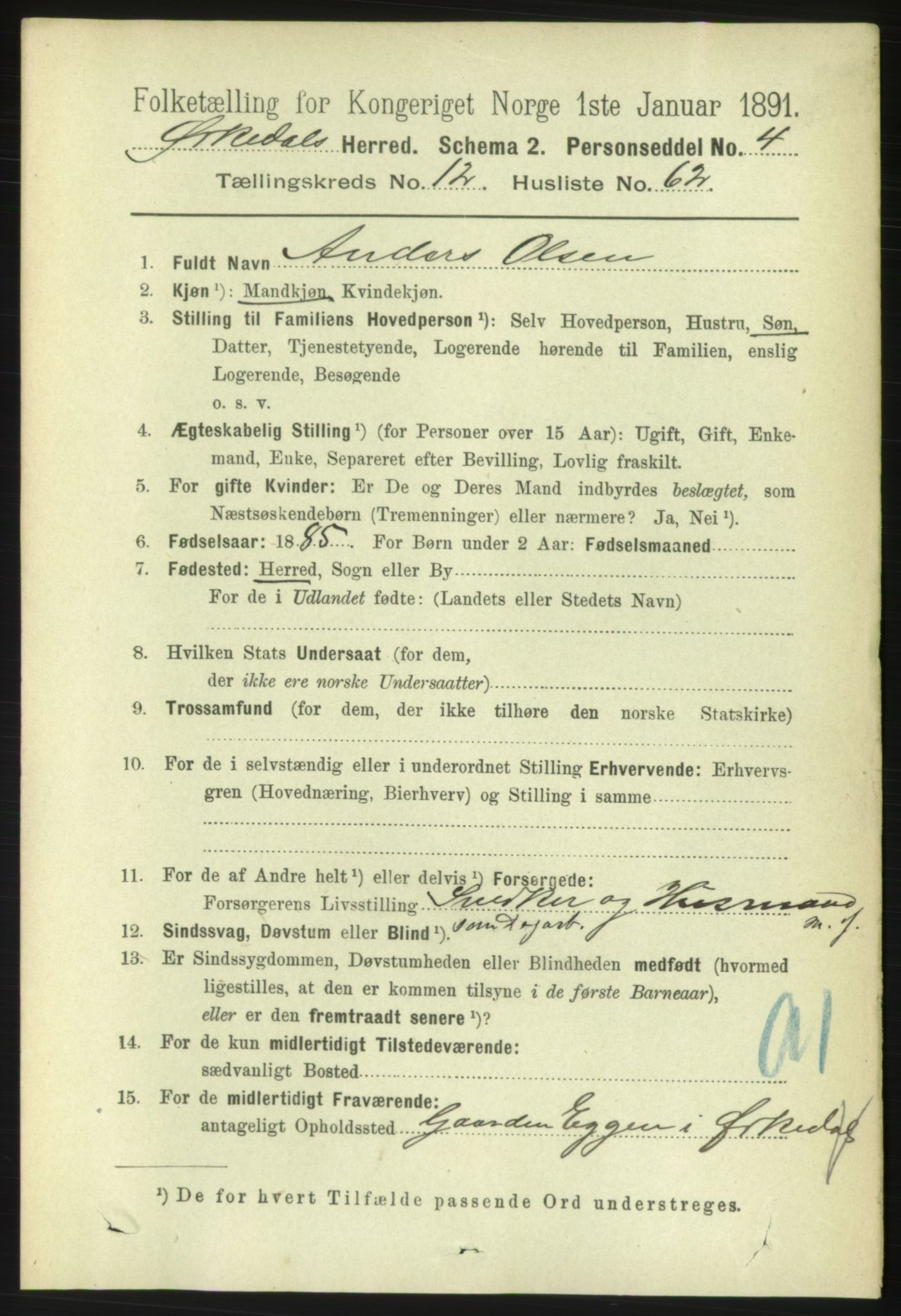 RA, 1891 census for 1638 Orkdal, 1891, p. 5928