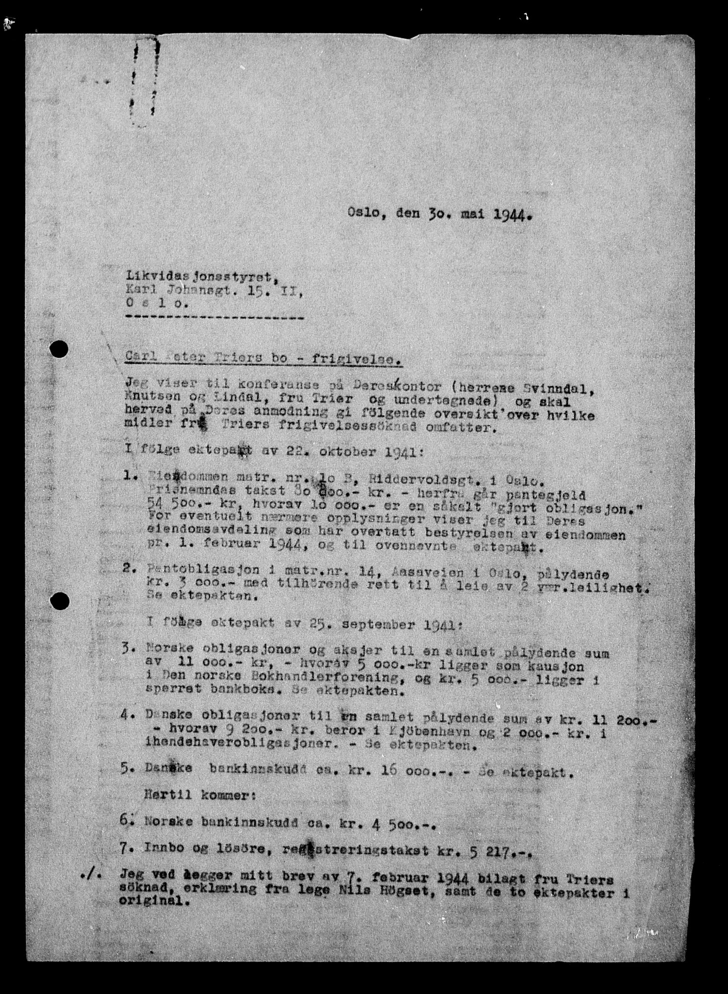 Justisdepartementet, Tilbakeføringskontoret for inndratte formuer, AV/RA-S-1564/H/Hc/Hcc/L0984: --, 1945-1947, p. 319
