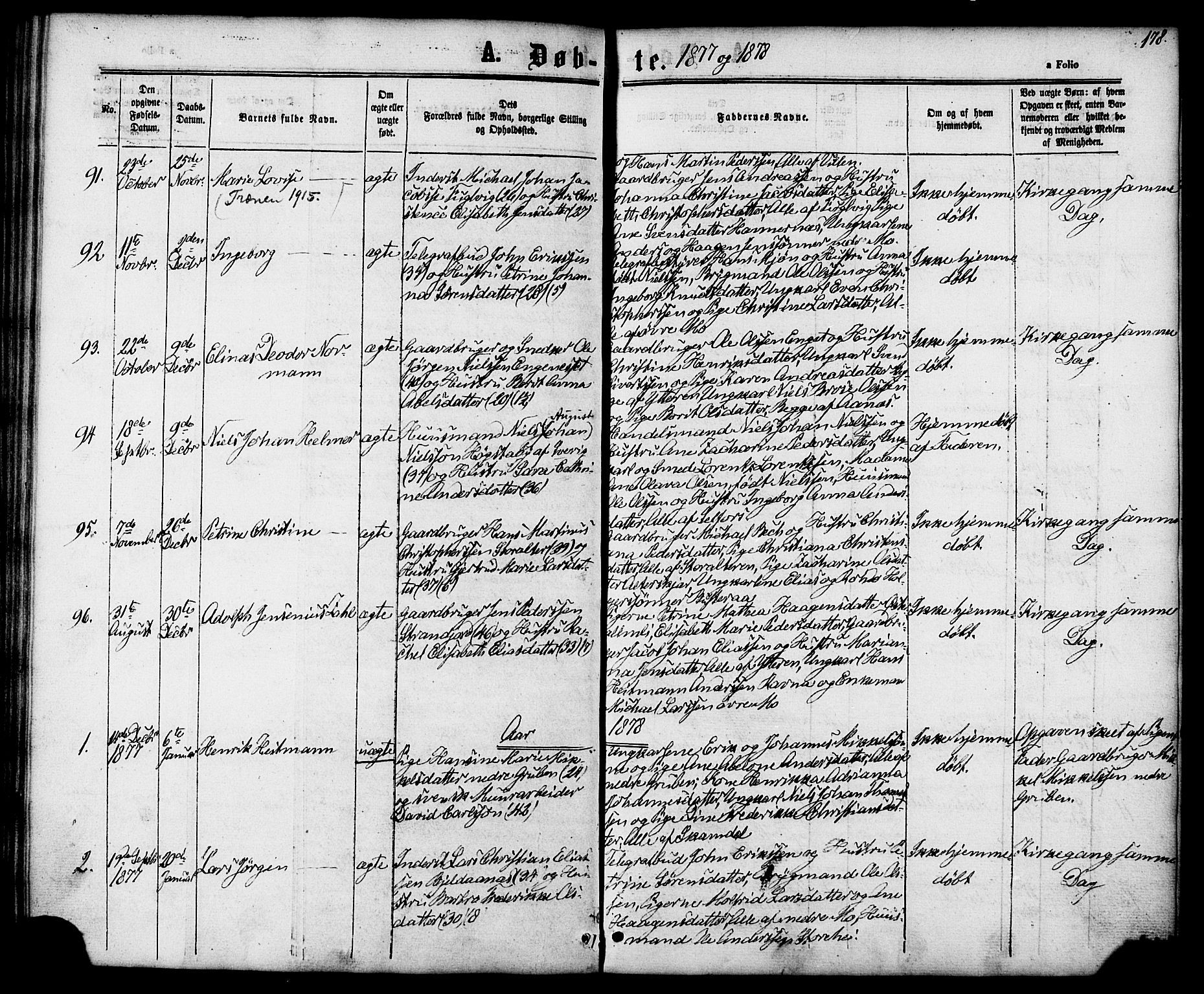Ministerialprotokoller, klokkerbøker og fødselsregistre - Nordland, SAT/A-1459/827/L0393: Parish register (official) no. 827A05, 1863-1883, p. 178