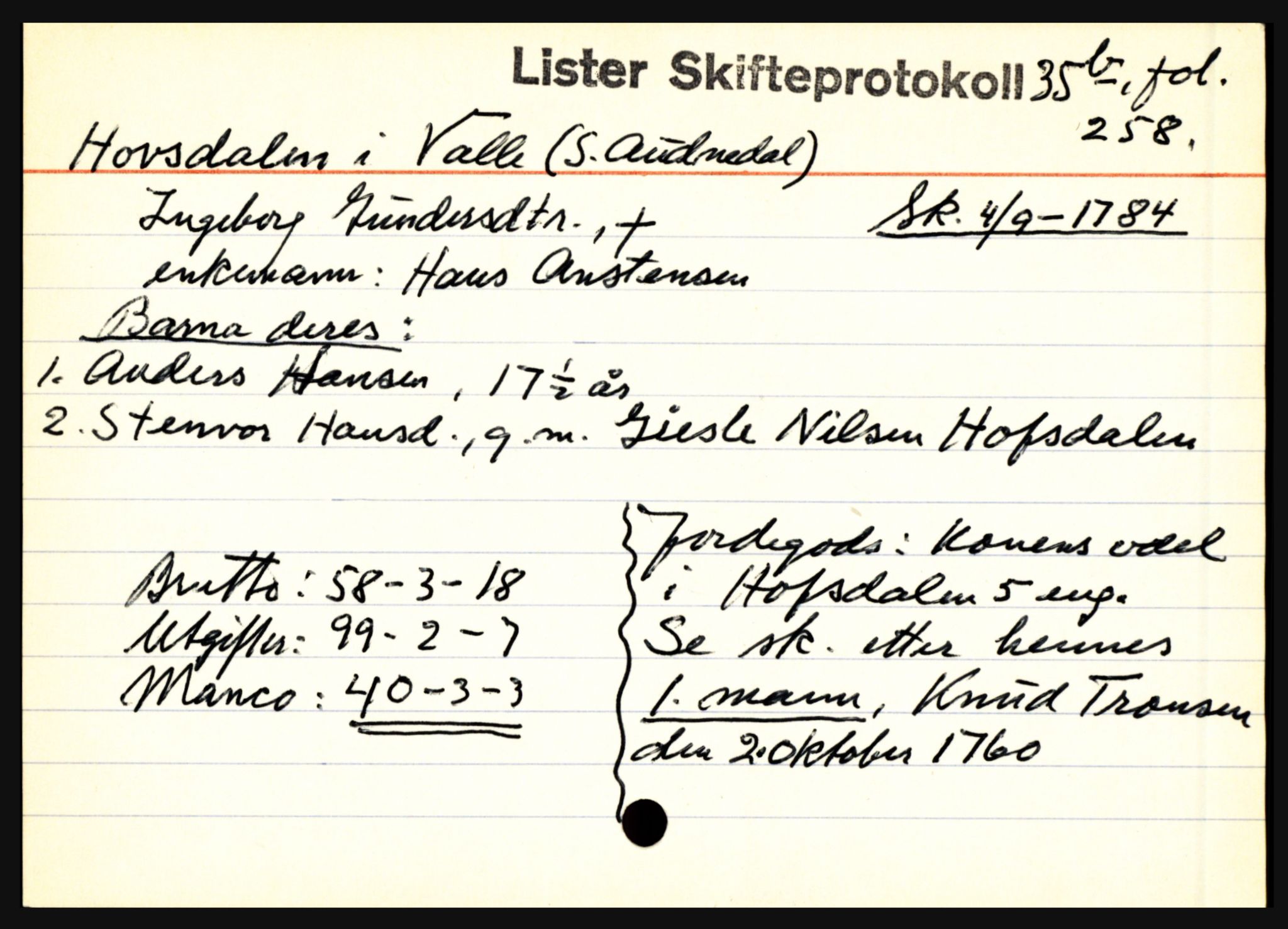 Lister sorenskriveri, AV/SAK-1221-0003/H, p. 16701