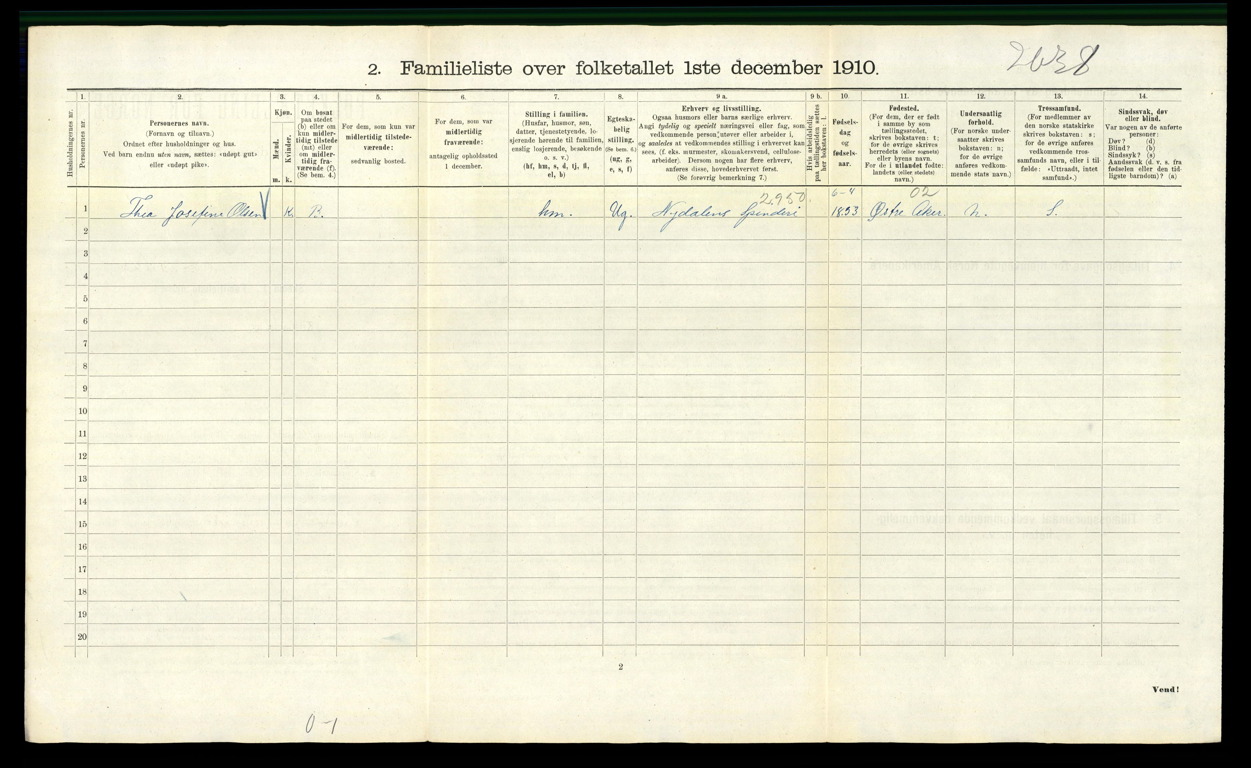 RA, 1910 census for Kristiania, 1910, p. 85172