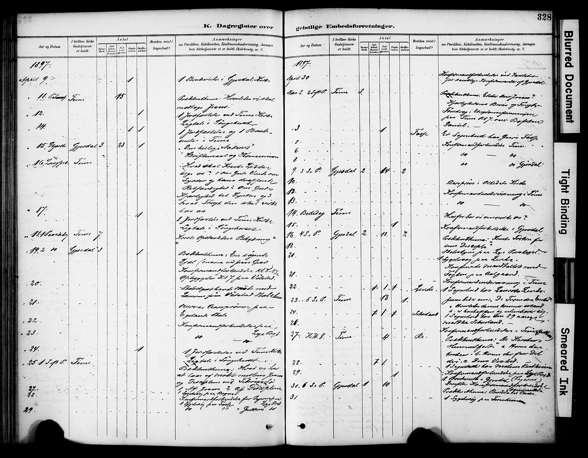 Lye sokneprestkontor, AV/SAST-A-101794/001/30BA/L0011: Parish register (official) no. A 9, 1893-1903, p. 328