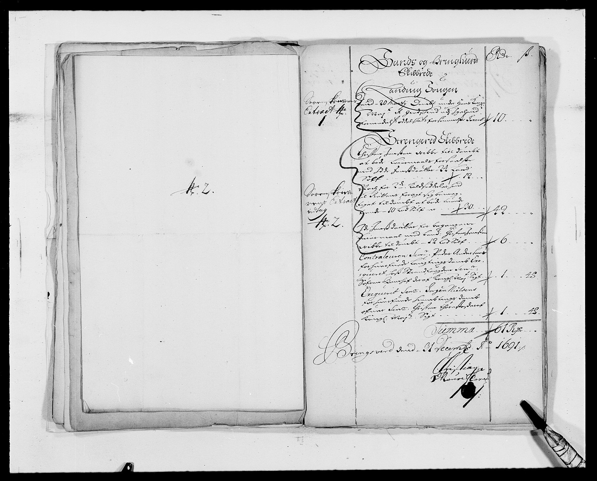 Rentekammeret inntil 1814, Reviderte regnskaper, Fogderegnskap, RA/EA-4092/R39/L2311: Fogderegnskap Nedenes, 1690-1692, p. 19