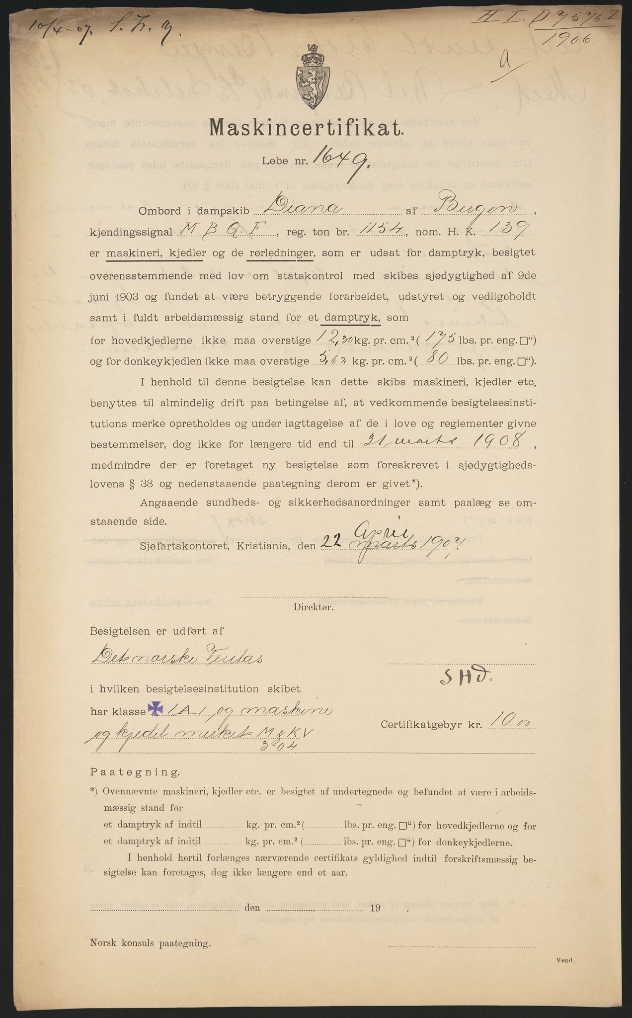 Sjøfartsdirektoratet med forløpere, skipsmapper slettede skip, AV/RA-S-4998/F/Fa/L0239: --, 1851-1931, p. 613