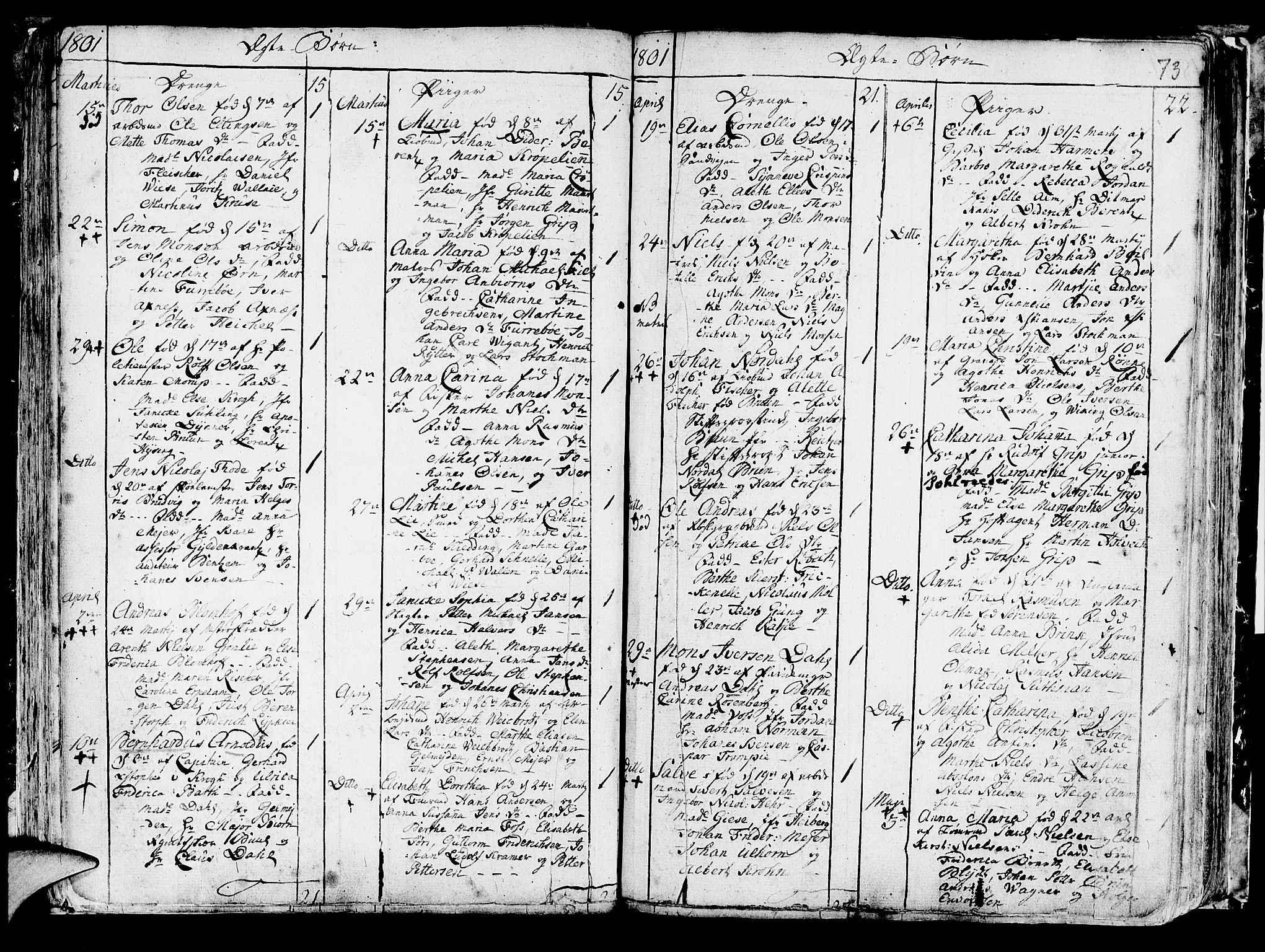 Korskirken sokneprestembete, SAB/A-76101/H/Haa/L0006: Parish register (official) no. A 6, 1790-1820, p. 73