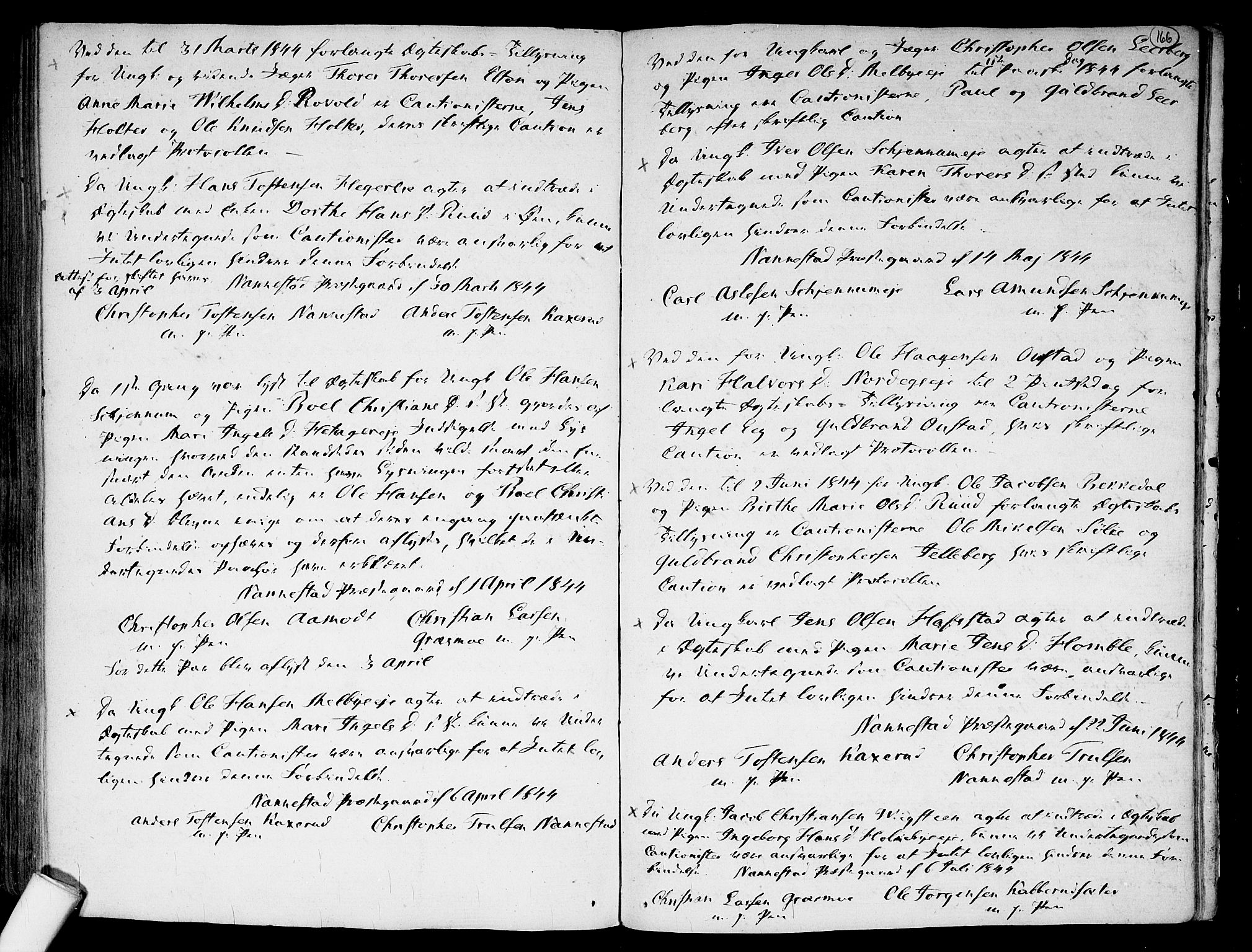 Nannestad prestekontor Kirkebøker, AV/SAO-A-10414a/F/Fa/L0008: Parish register (official) no. I 8, 1791-1814, p. 166