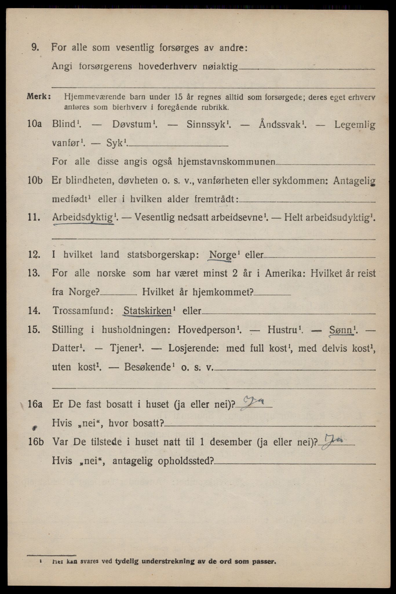 SAST, 1920 census for Forsand, 1920, p. 3410