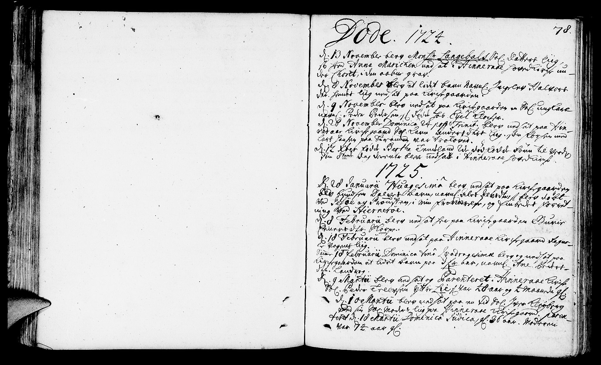 Nedstrand sokneprestkontor, SAST/A-101841/01/IV: Parish register (official) no. A 1 /1, 1724-1740, p. 78