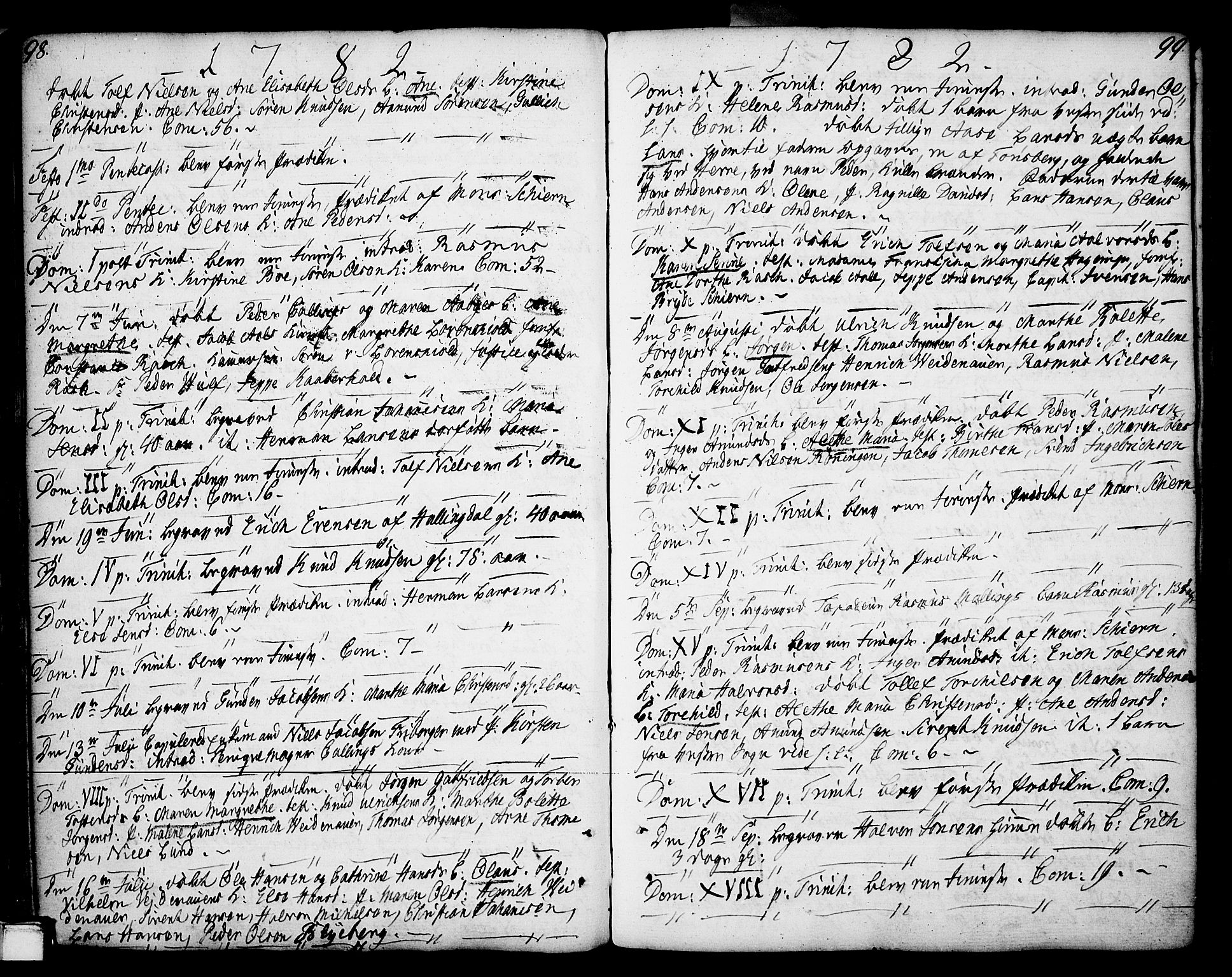 Porsgrunn kirkebøker , AV/SAKO-A-104/F/Fa/L0002: Parish register (official) no. 2, 1764-1814, p. 98-99