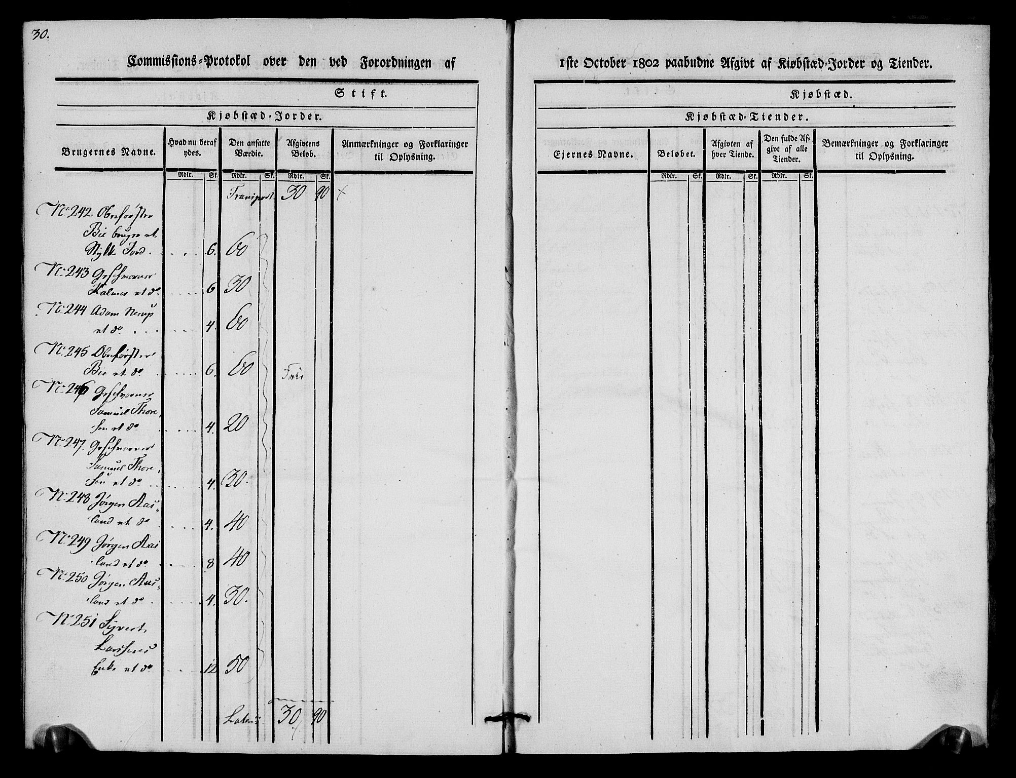 Rentekammeret inntil 1814, Realistisk ordnet avdeling, RA/EA-4070/N/Ne/Nea/L0056c: Numedal og Sandsvær fogderi. Kommisjonsprotokoll for Kongsberg bergstad, 1803, p. 33