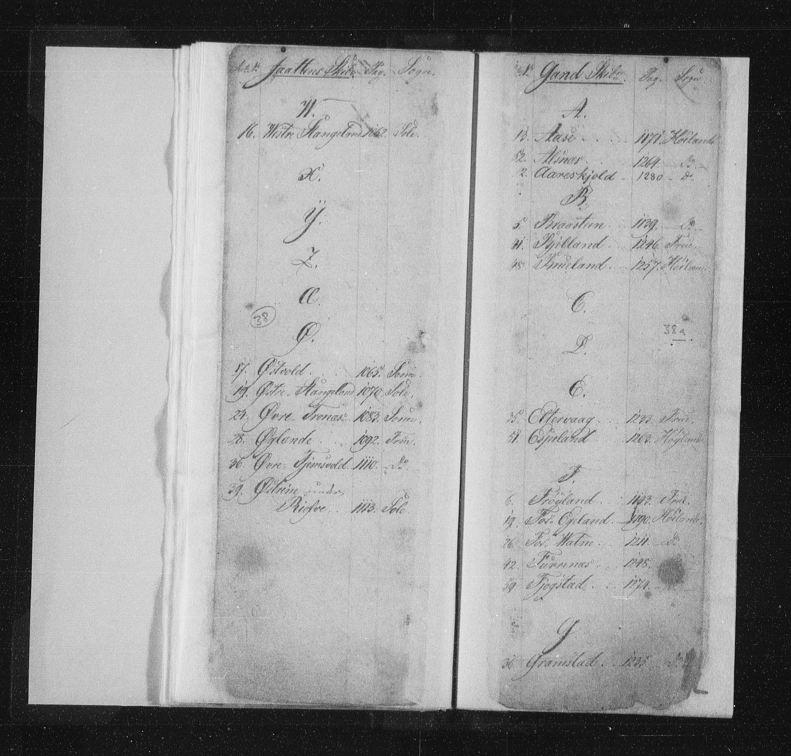 Jæren og Dalane sorenskriveri, SAST/A-100306/4/41/41AD/L0001: Mortgage register no. 41 AD1, 1824-1870
