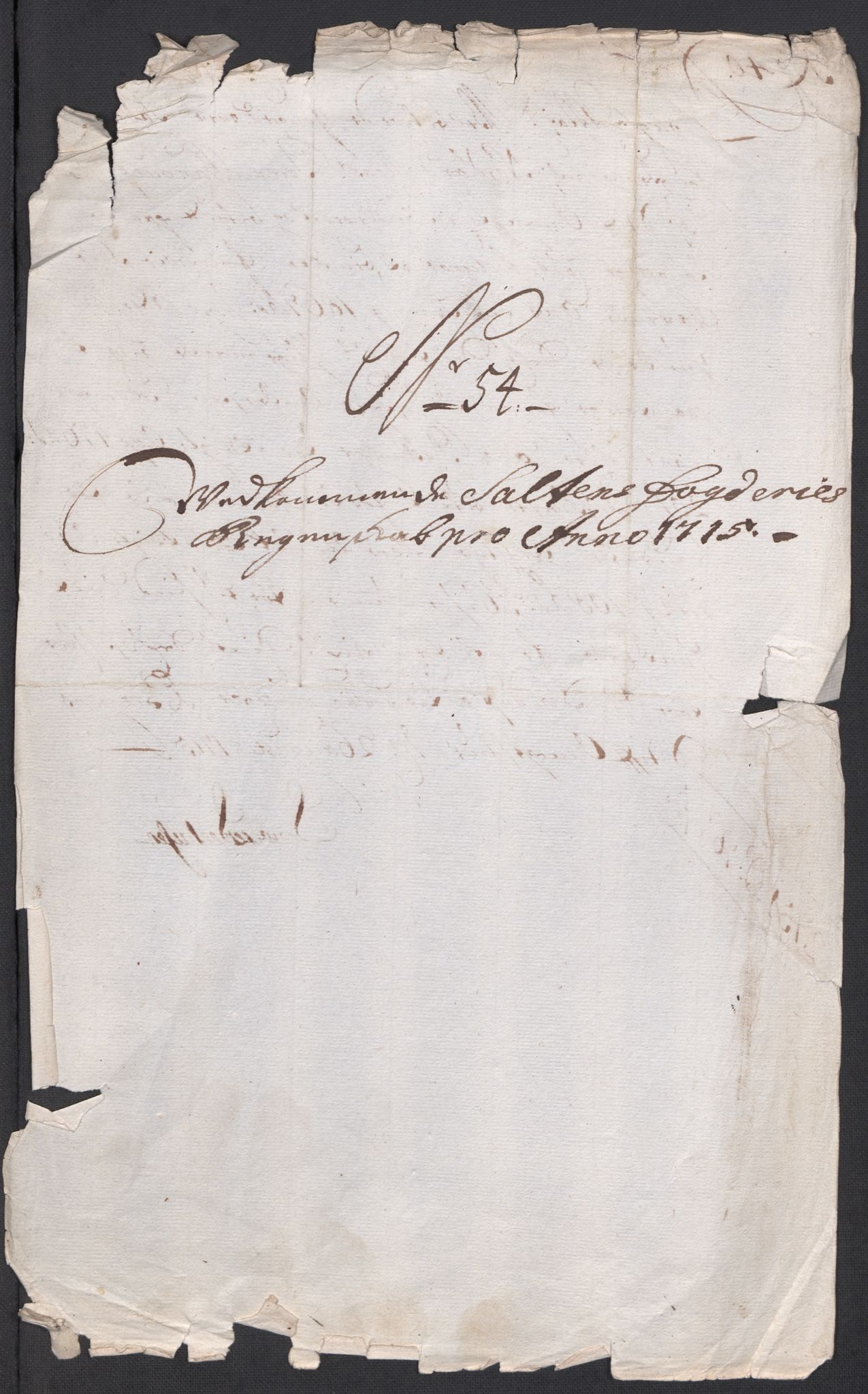 Rentekammeret inntil 1814, Reviderte regnskaper, Fogderegnskap, RA/EA-4092/R66/L4585: Fogderegnskap Salten, 1715, p. 330