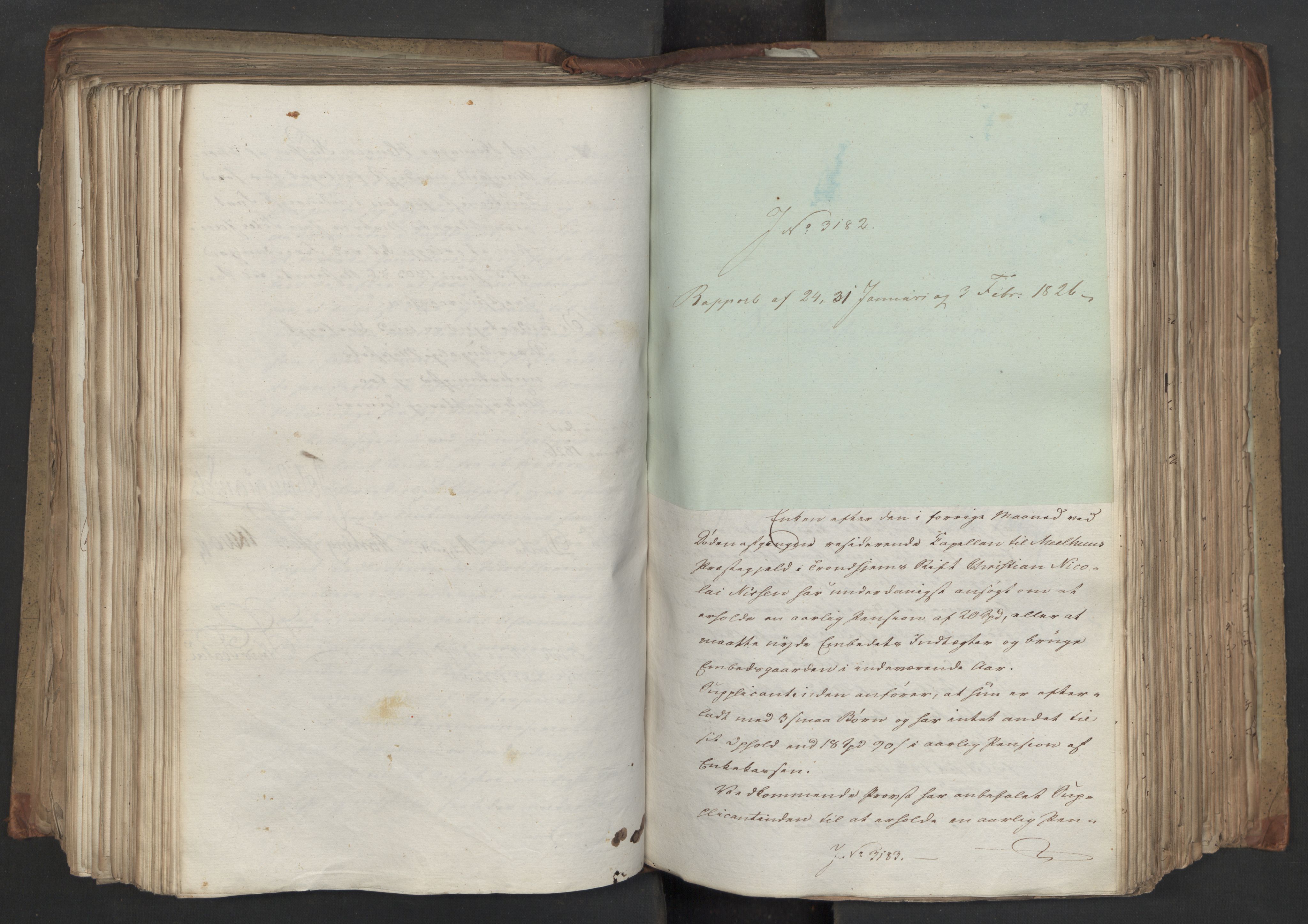 Statsrådsavdelingen i Stockholm, RA/S-1003/D/Da/L0045: Regjeringsinnstillinger nr. 3067-3307, 1826, p. 311