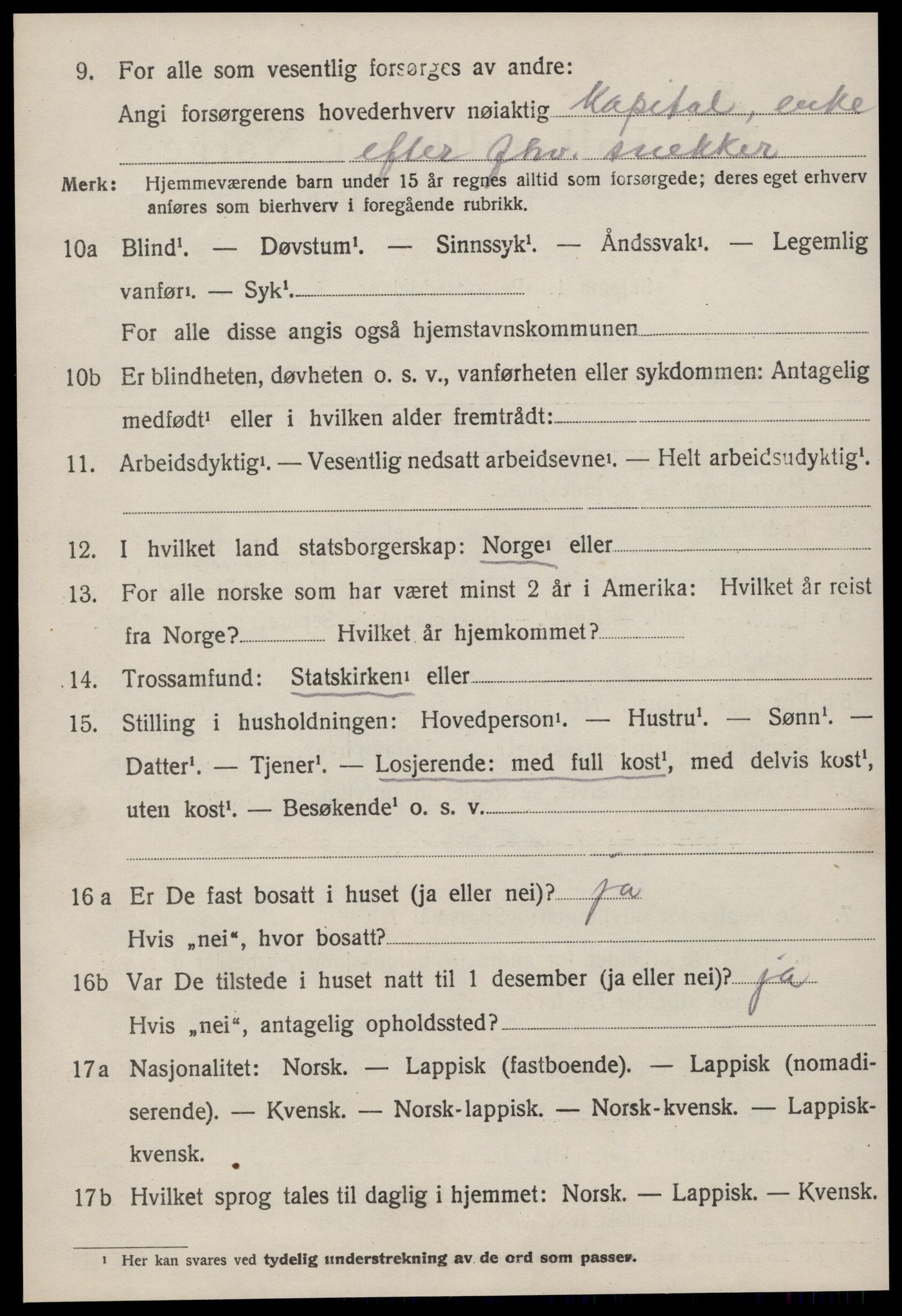 SAT, 1920 census for Ørland, 1920, p. 5470