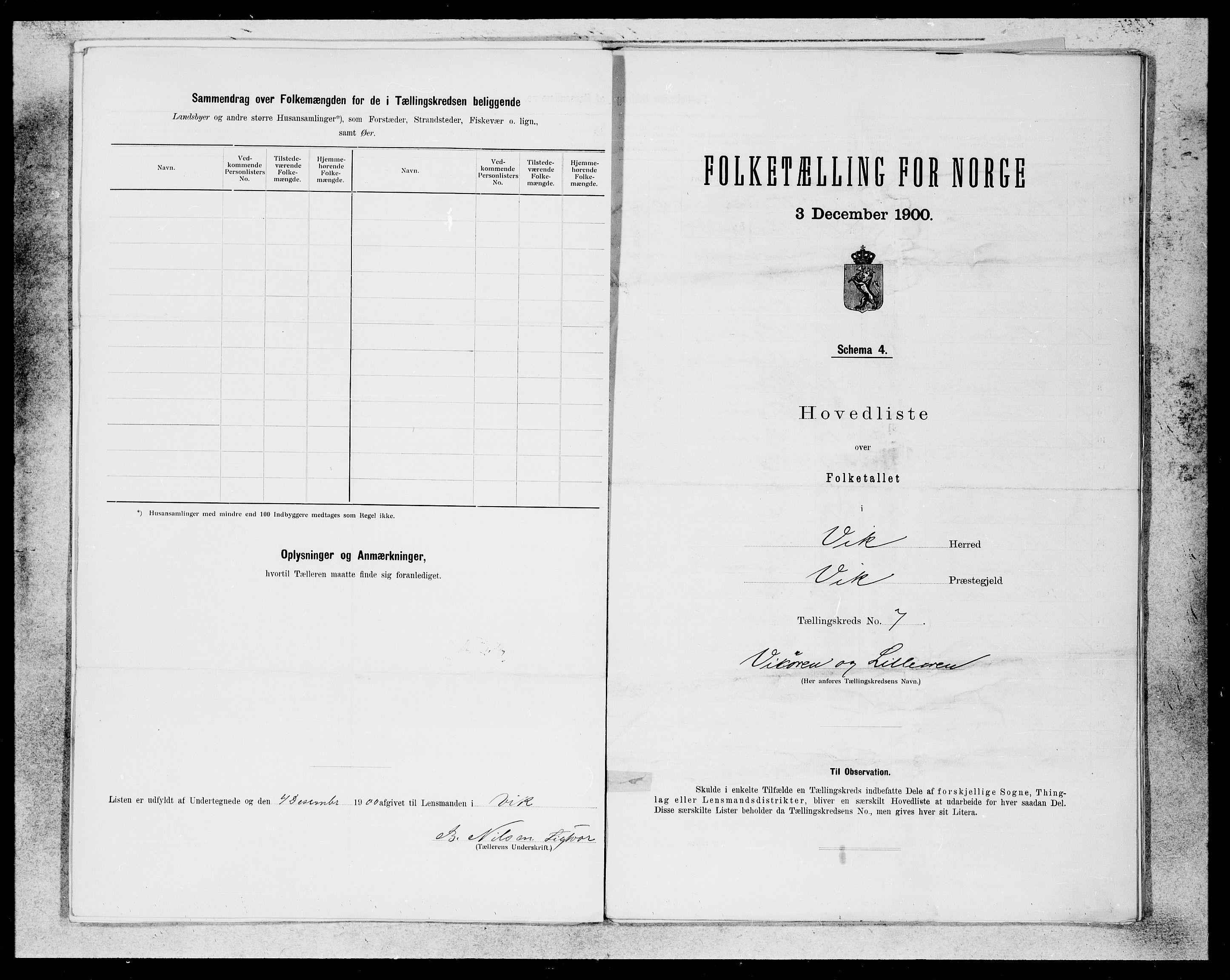 SAB, 1900 census for Vik, 1900, p. 15