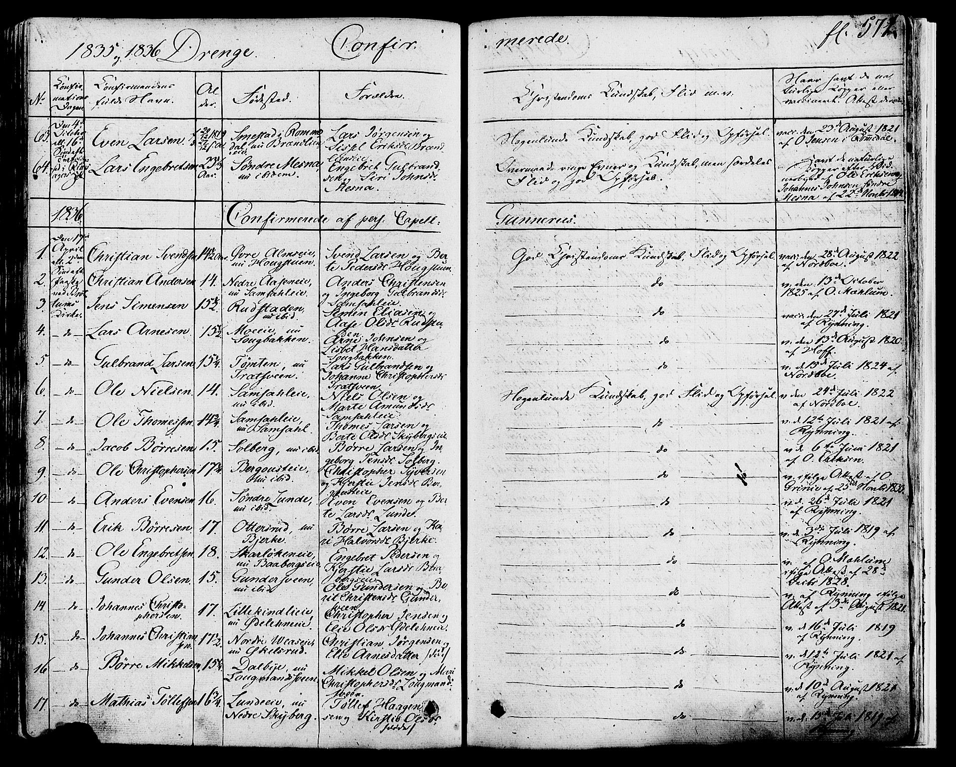 Ringsaker prestekontor, AV/SAH-PREST-014/K/Ka/L0007: Parish register (official) no. 7B, 1826-1837, p. 571