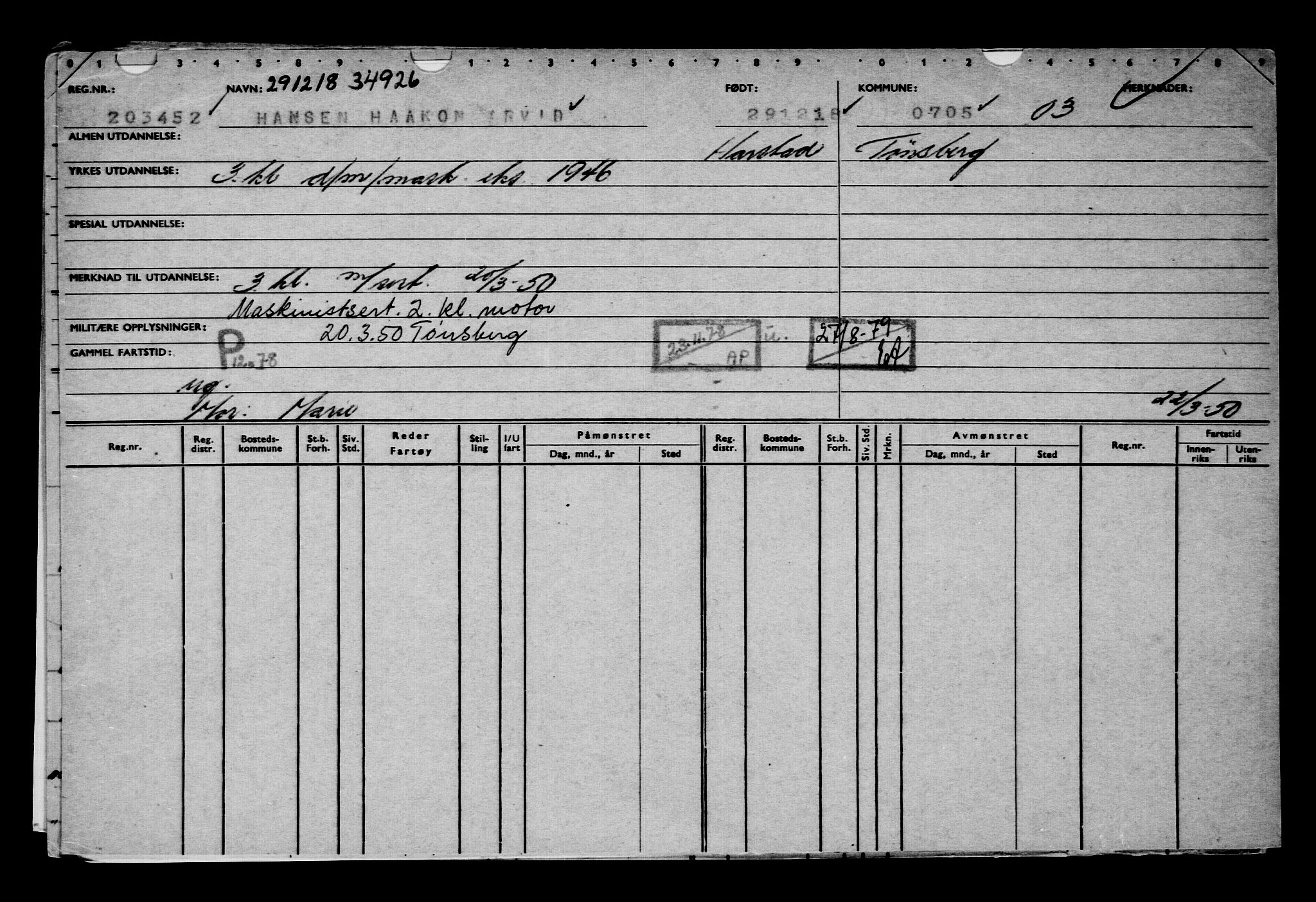 Direktoratet for sjømenn, AV/RA-S-3545/G/Gb/L0165: Hovedkort, 1918-1919, p. 193