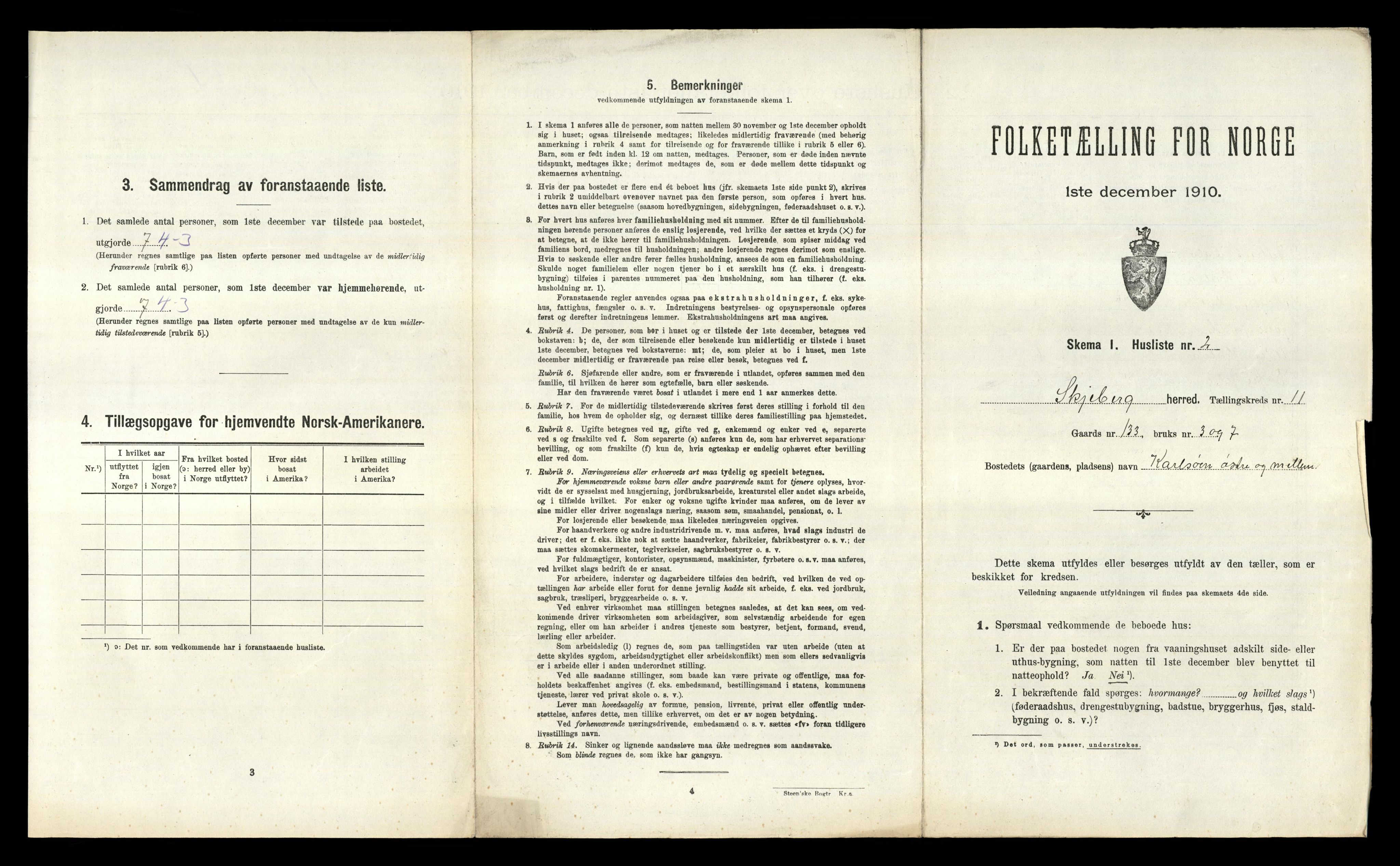 RA, 1910 census for Skjeberg, 1910, p. 1504
