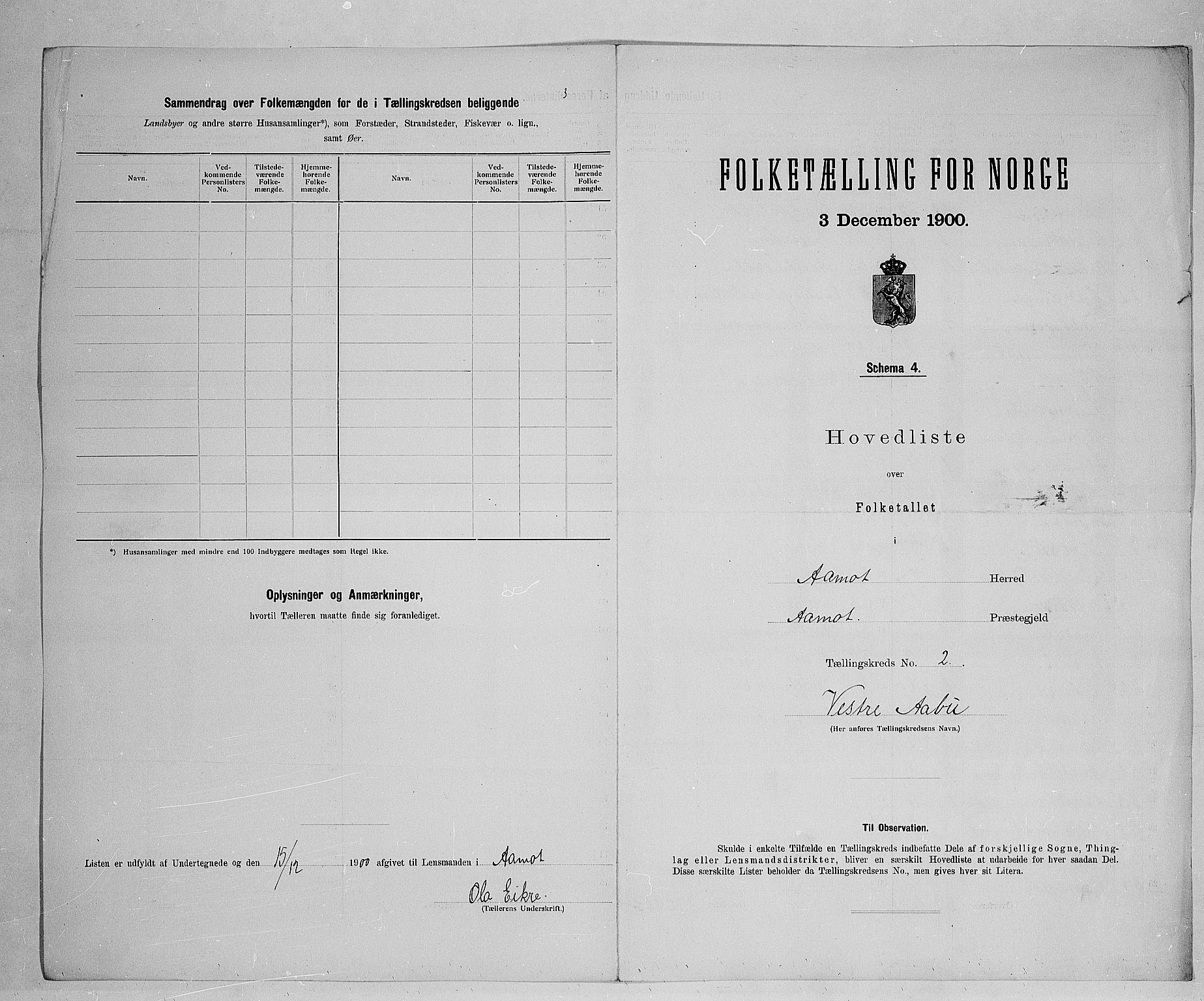 SAH, 1900 census for Åmot, 1900, p. 21