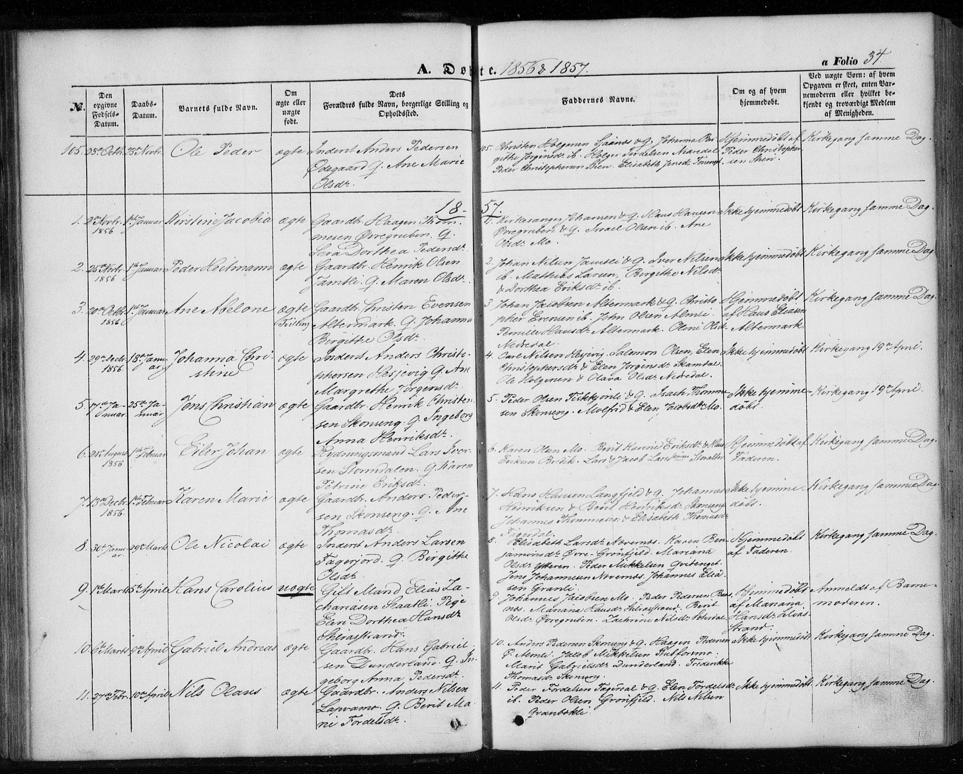 Ministerialprotokoller, klokkerbøker og fødselsregistre - Nordland, SAT/A-1459/827/L0392: Parish register (official) no. 827A04, 1853-1866, p. 34
