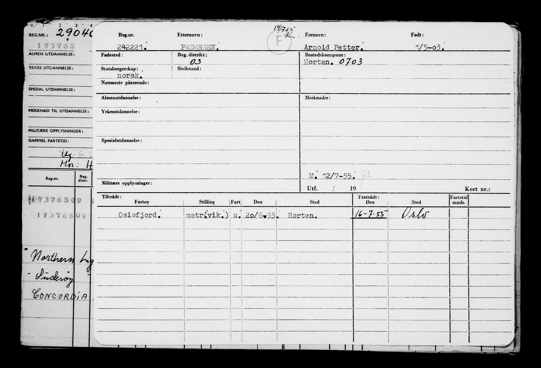 Direktoratet for sjømenn, AV/RA-S-3545/G/Gb/L0049: Hovedkort, 1903, p. 3