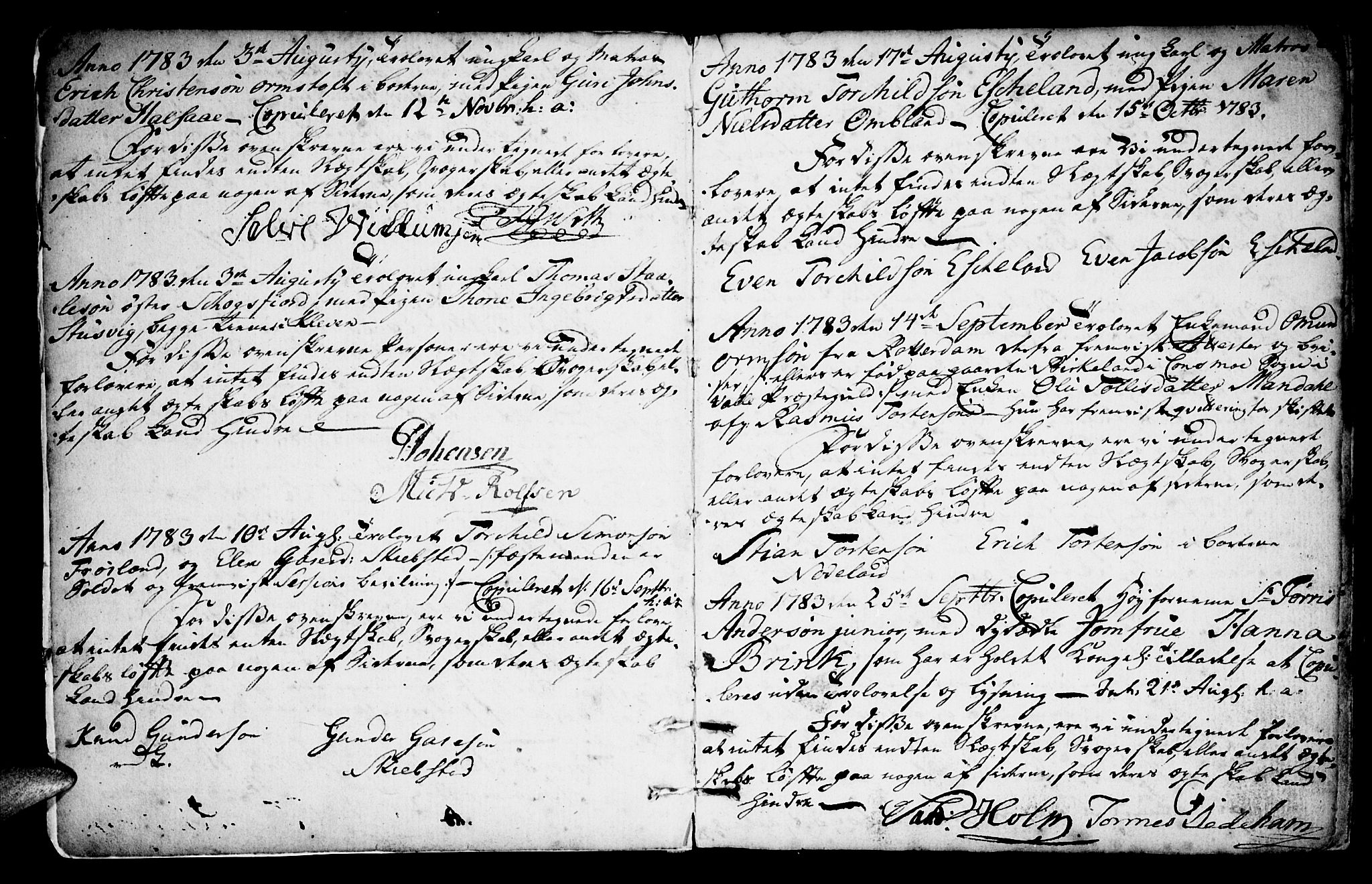 Mandal sokneprestkontor, AV/SAK-1111-0030/F/Fa/Faa/L0007: Parish register (official) no. A 7, 1783-1818, p. 2-3