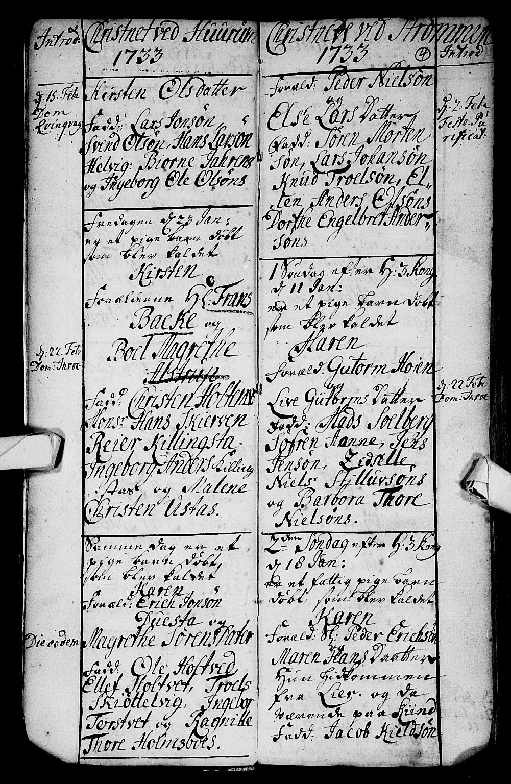 Hurum kirkebøker, SAKO/A-229/F/Fa/L0002: Parish register (official) no. 2, 1733-1757, p. 4