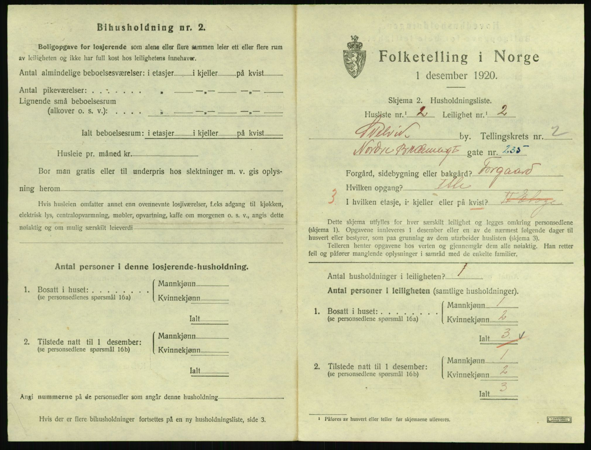 SAKO, 1920 census for Svelvik, 1920, p. 933