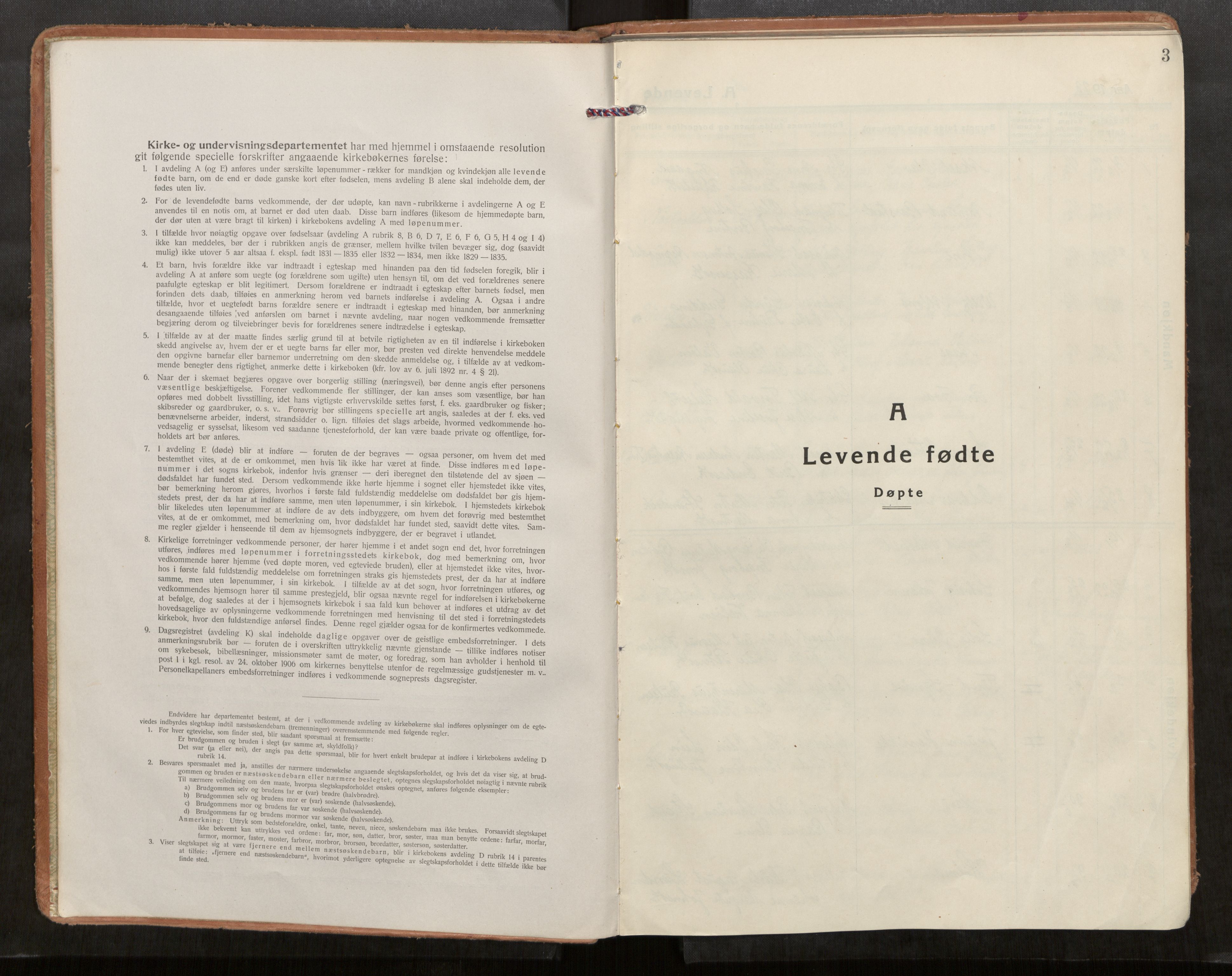 Stod sokneprestkontor, SAT/A-1164/1/I/I1/I1a/L0005: Parish register (official) no. 5, 1923-1932, p. 3