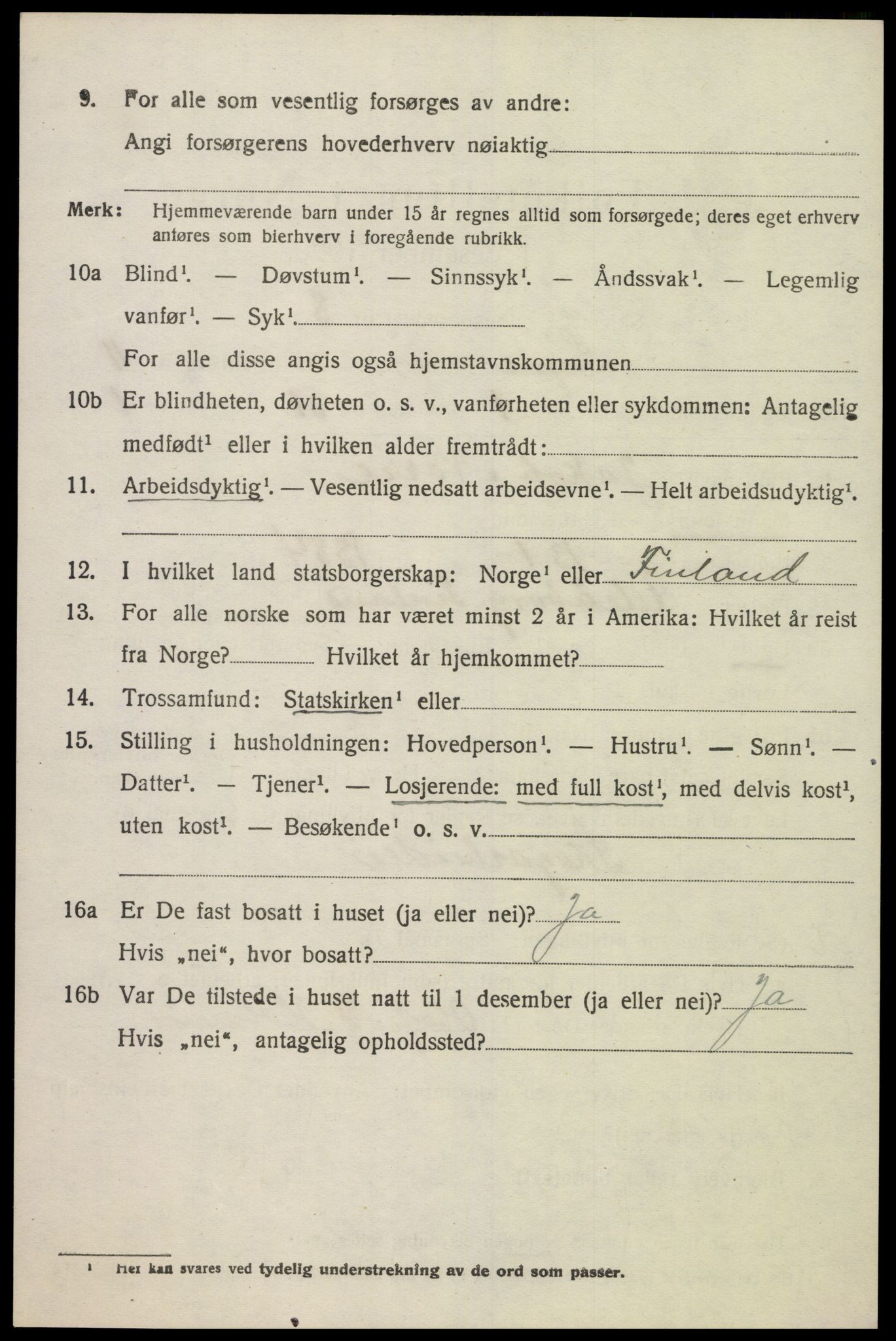 SAK, 1920 census for Søgne, 1920, p. 5614