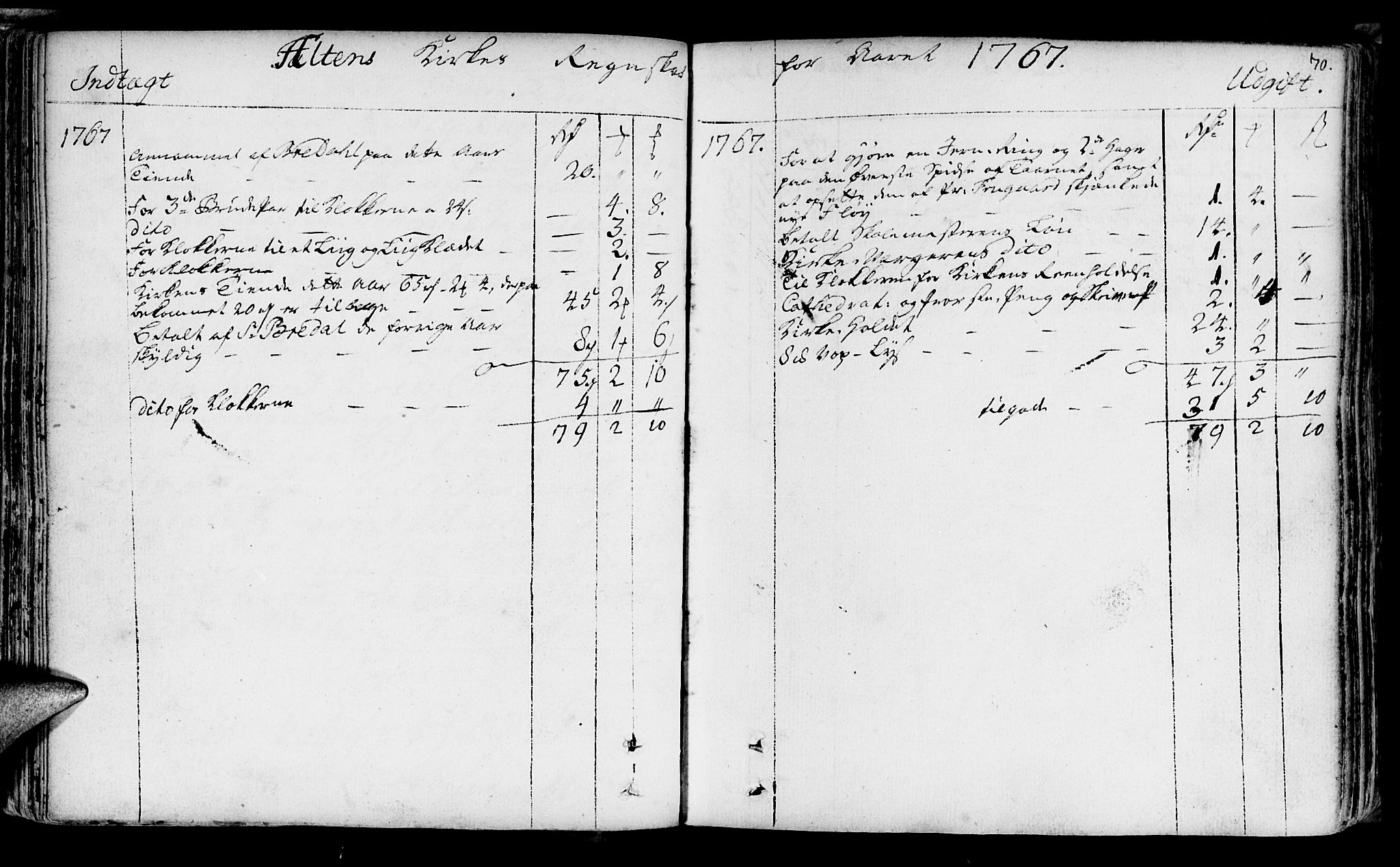 Talvik sokneprestkontor, AV/SATØ-S-1337/H/Ha/L0004kirke: Parish register (official) no. 4, 1752-1772, p. 70