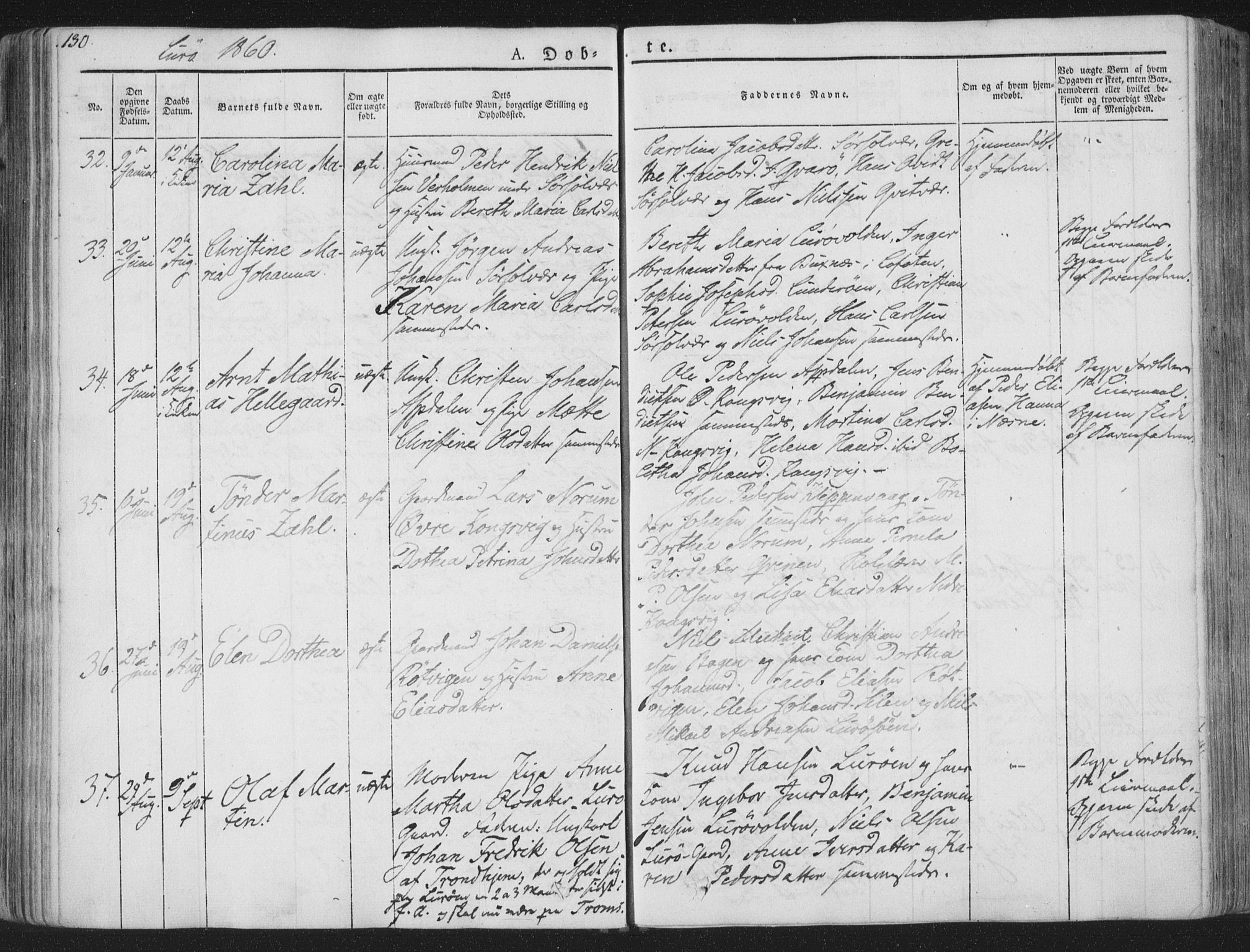 Ministerialprotokoller, klokkerbøker og fødselsregistre - Nordland, AV/SAT-A-1459/839/L0565: Parish register (official) no. 839A02, 1825-1862, p. 130