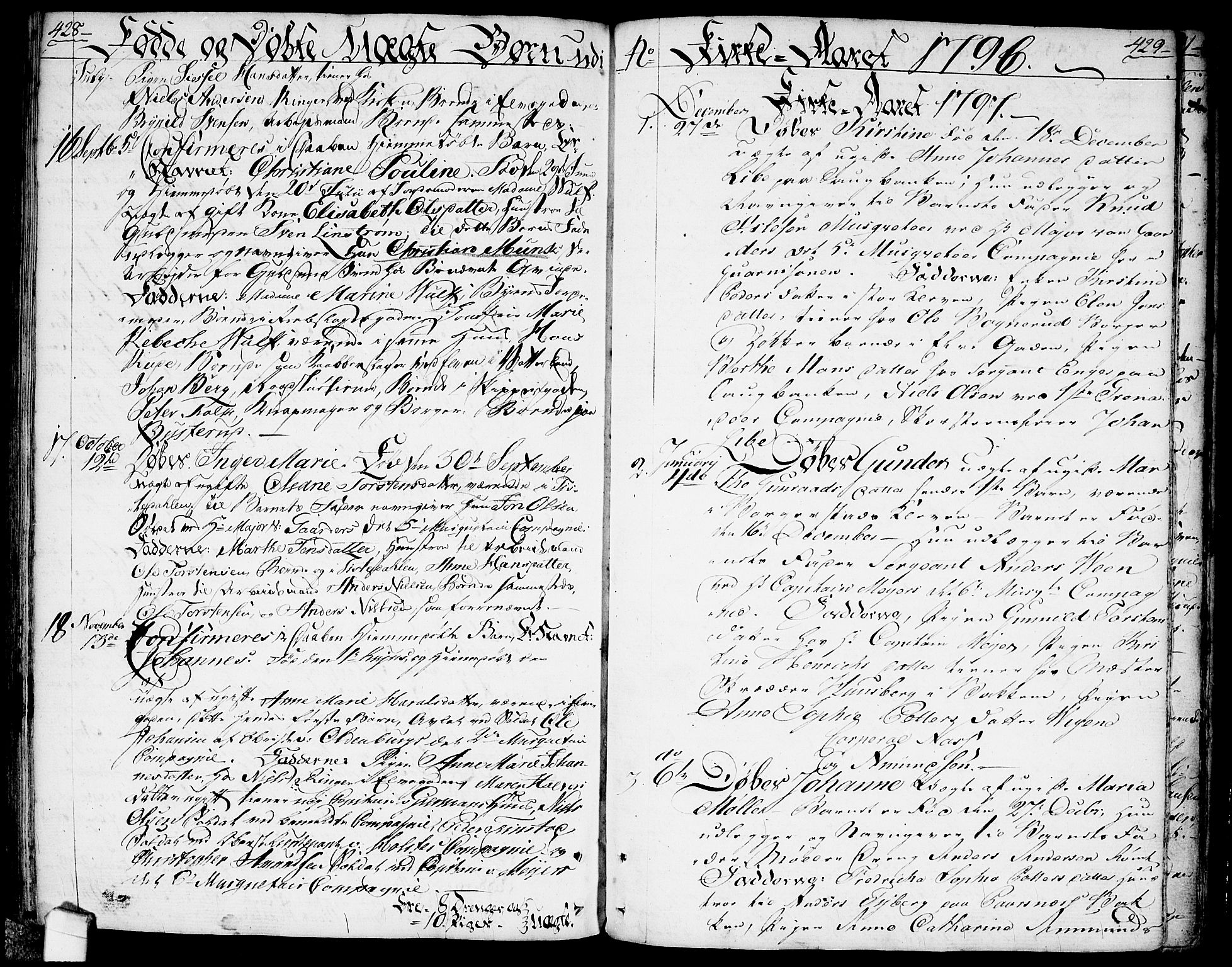 Halden prestekontor Kirkebøker, SAO/A-10909/F/Fa/L0002: Parish register (official) no. I 2, 1792-1812, p. 428-429