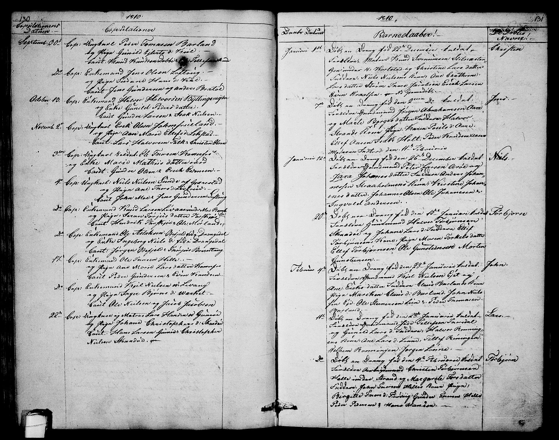 Sannidal kirkebøker, AV/SAKO-A-296/F/Fa/L0003: Parish register (official) no. 3, 1803-1813, p. 130-131