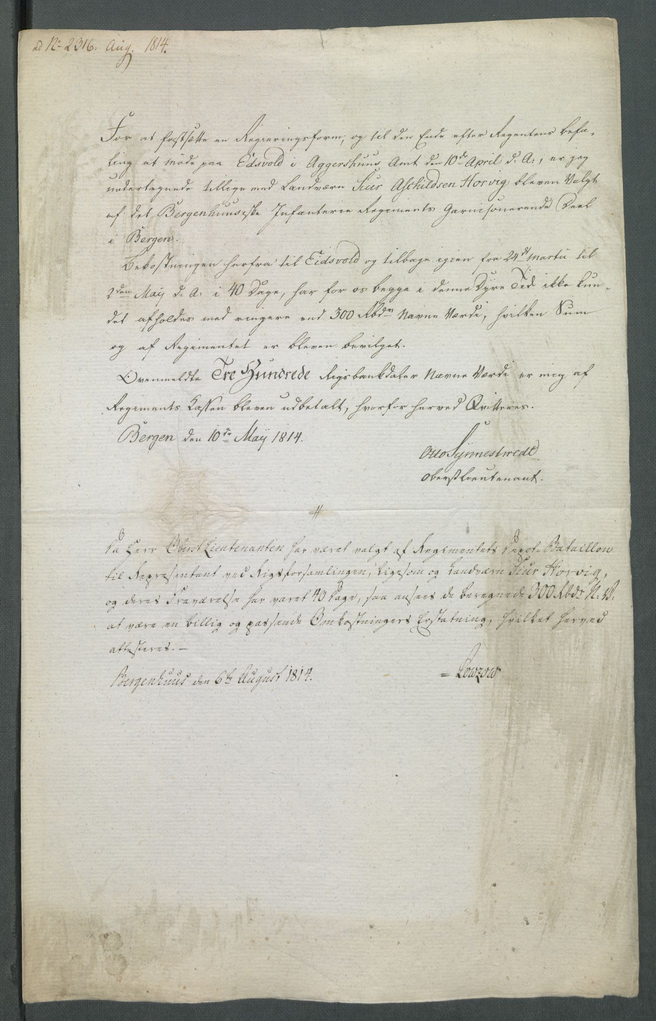 5. departement for finans-, handels- og tollfaget, AV/RA-S-3893/C/Cb/L0014: Regninger fra Riksforsamlingens deputerede, 1814, p. 319