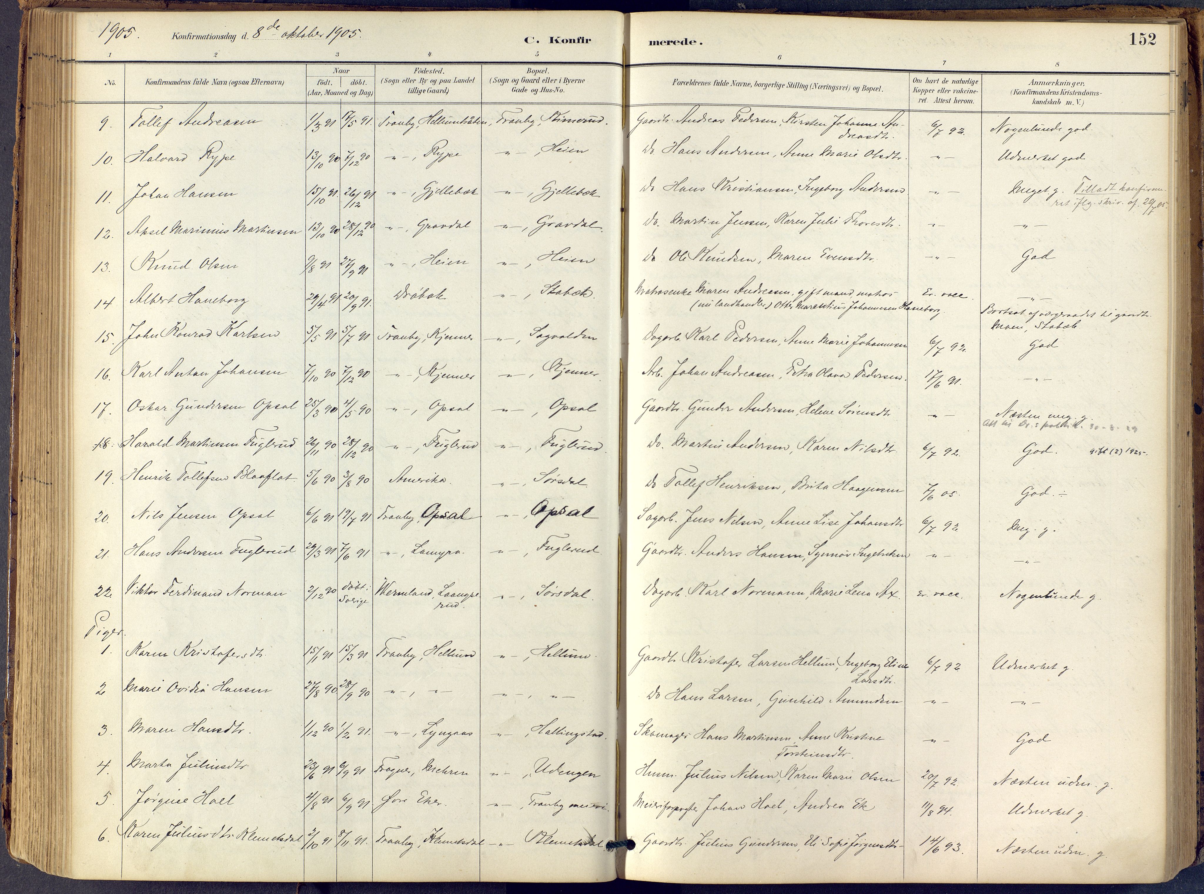 Lier kirkebøker, AV/SAKO-A-230/F/Fb/L0001: Parish register (official) no. II 1, 1883-1910, p. 152