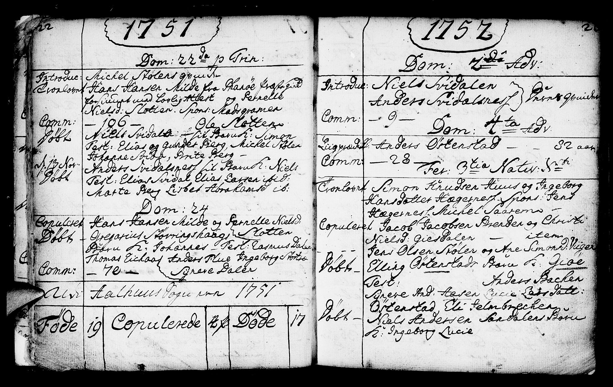 Jølster sokneprestembete, SAB/A-80701/H/Haa/Haaa/L0003: Parish register (official) no. A 3, 1748-1789, p. 22-23