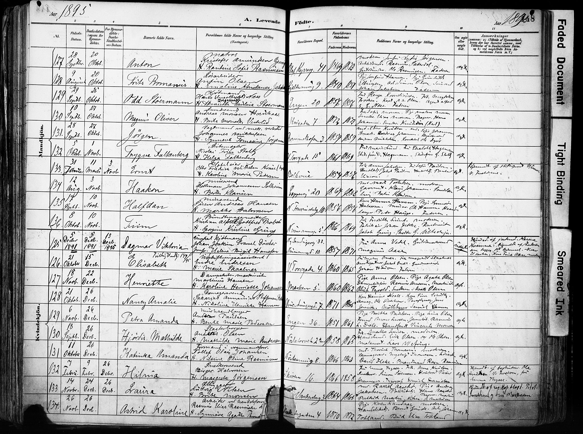 Domkirken sokneprestembete, SAB/A-74801/H/Haa/L0024: Parish register (official) no. B 7, 1888-1903, p. 148