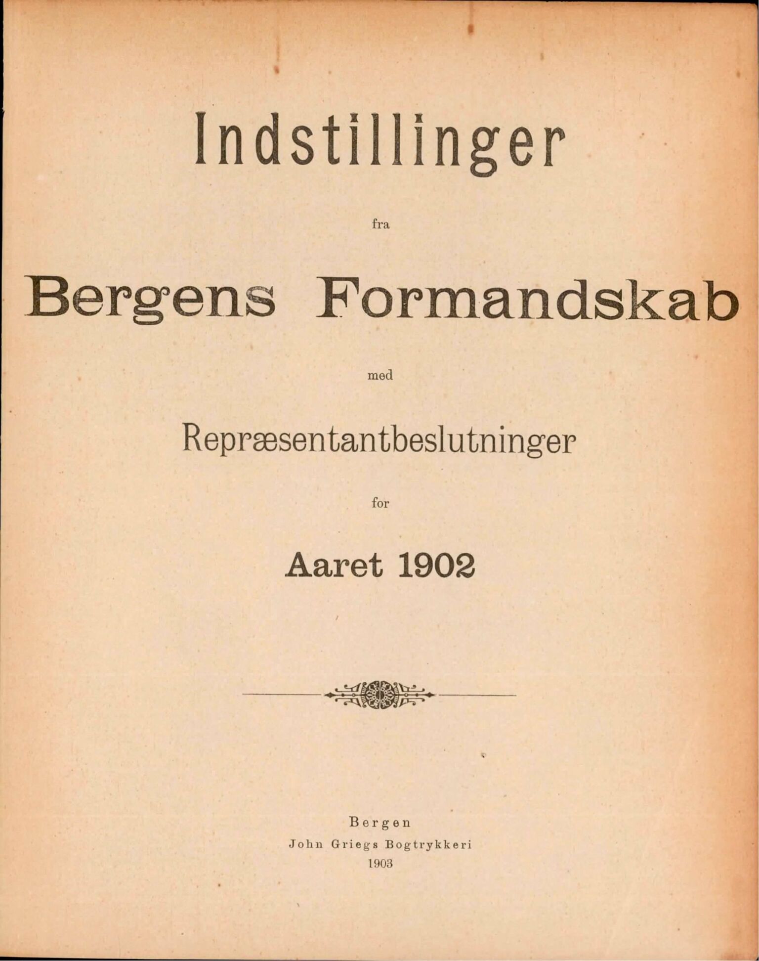 Bergen kommune. Formannskapet, BBA/A-0003/Ad/L0065: Bergens Kommuneforhandlinger, bind I, 1902