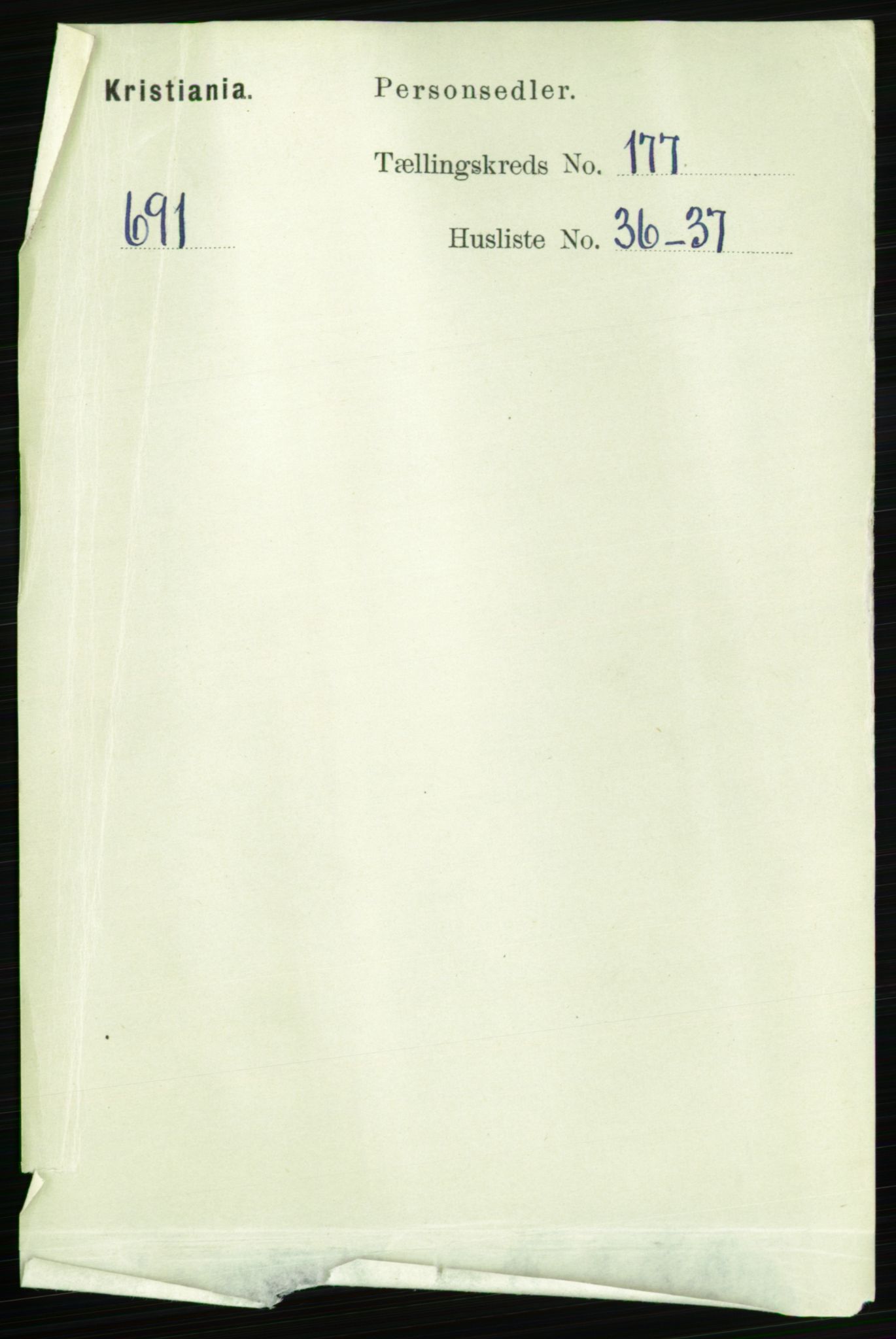 RA, 1891 census for 0301 Kristiania, 1891, p. 107042