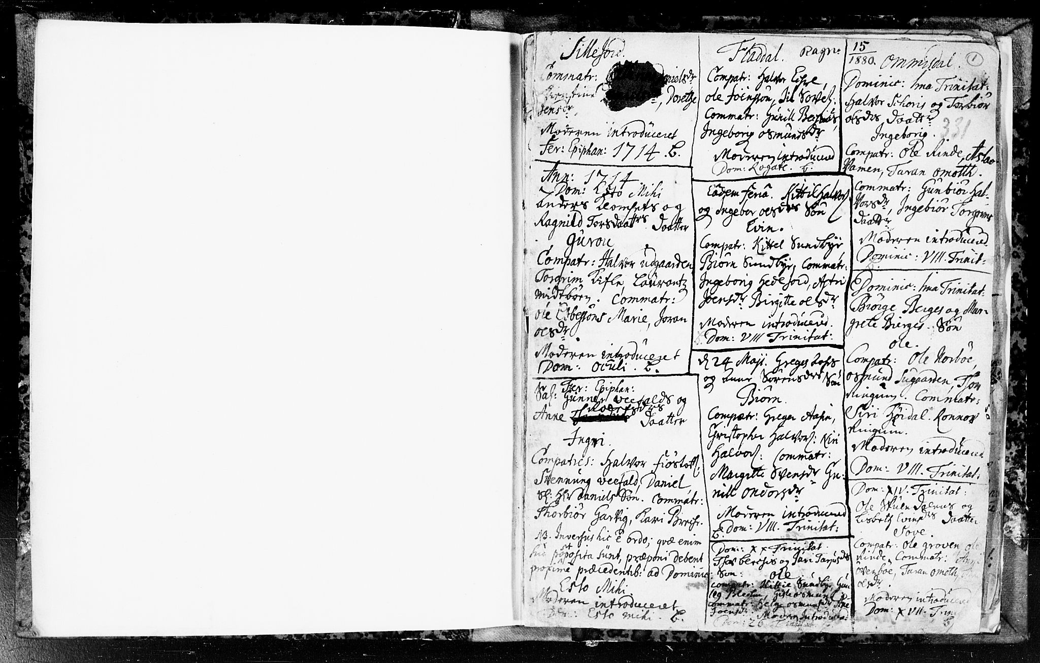 Seljord kirkebøker, SAKO/A-20/F/Fa/L0003: Parish register (official) no. I 3, 1714-1725, p. 1