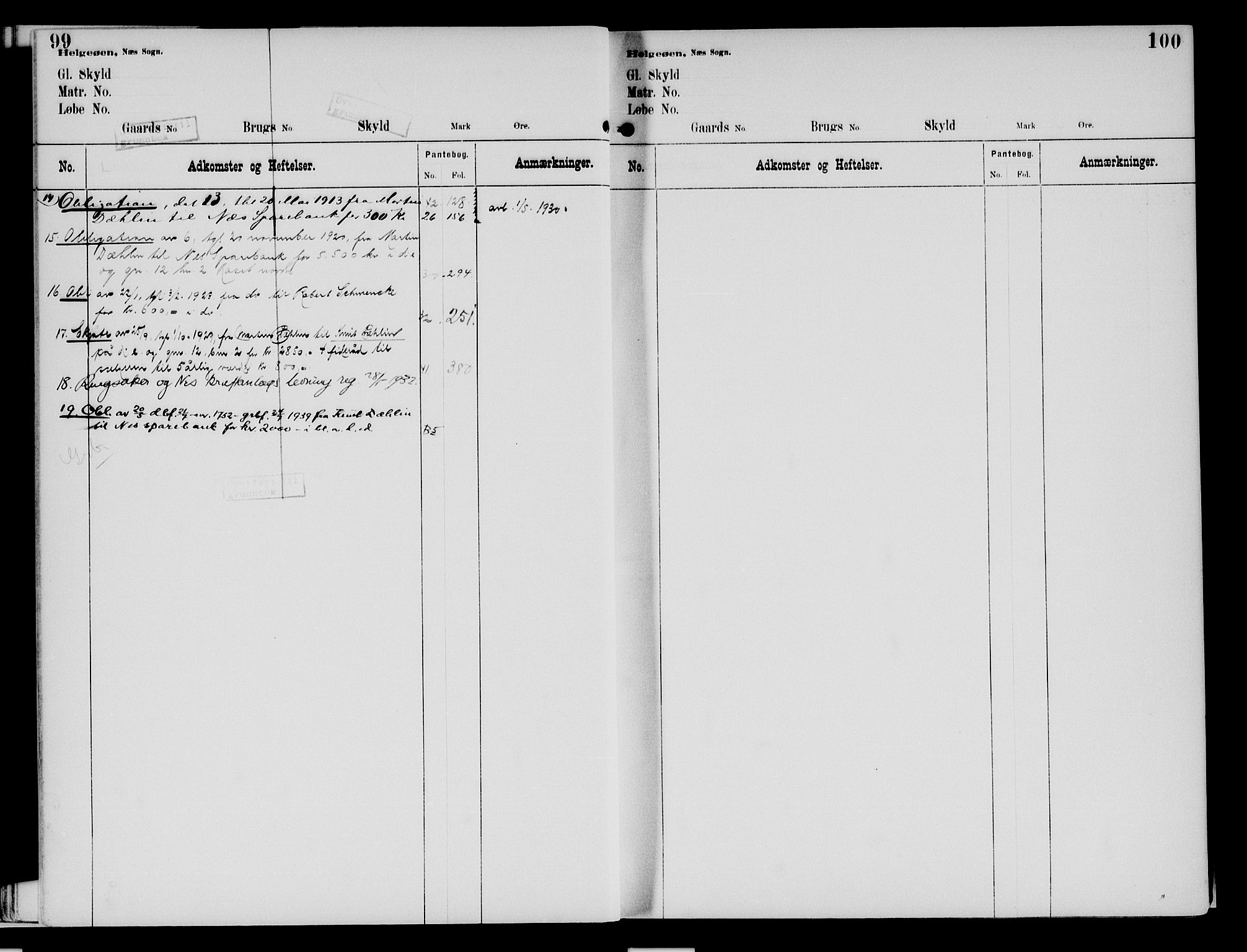 Nord-Hedmark sorenskriveri, AV/SAH-TING-012/H/Ha/Had/Hada/L0001: Mortgage register no. 4.1a, 1896-1940, p. 99-100