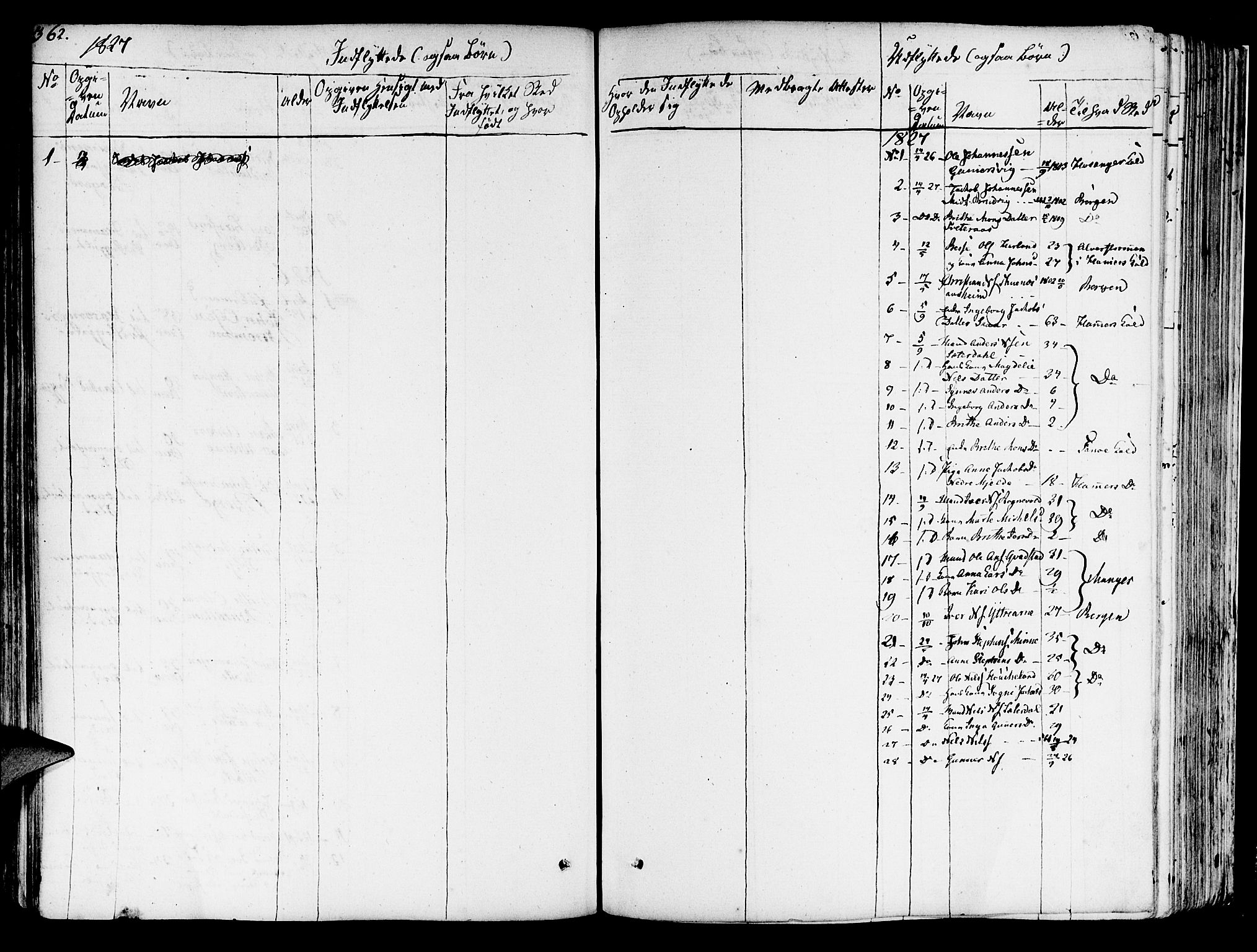 Haus sokneprestembete, SAB/A-75601/H/Haa: Parish register (official) no. A 13, 1821-1827, p. 362