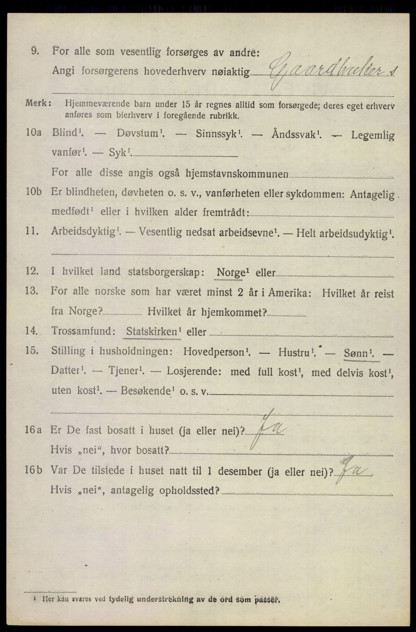 SAKO, 1920 census for Våle, 1920, p. 1271