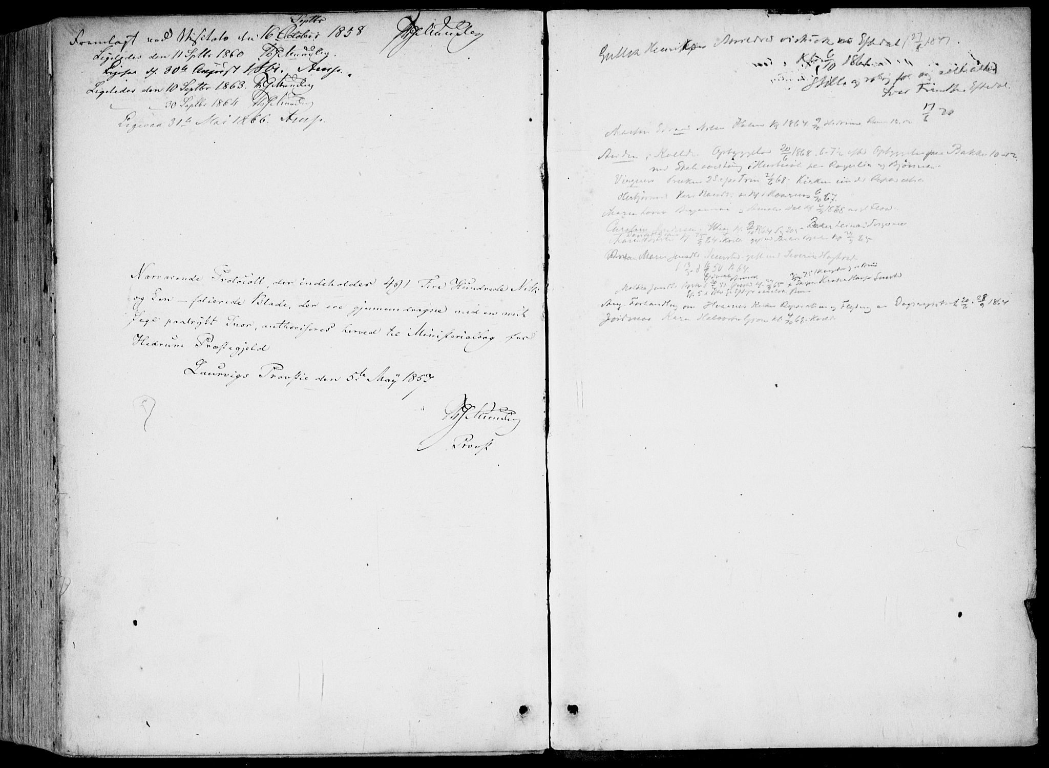 Hedrum kirkebøker, AV/SAKO-A-344/F/Fa/L0007: Parish register (official) no. I 7, 1857-1868, p. 486